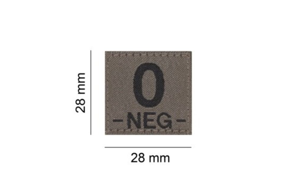 O NEG Bloodgroup Patch (RAL7013)
