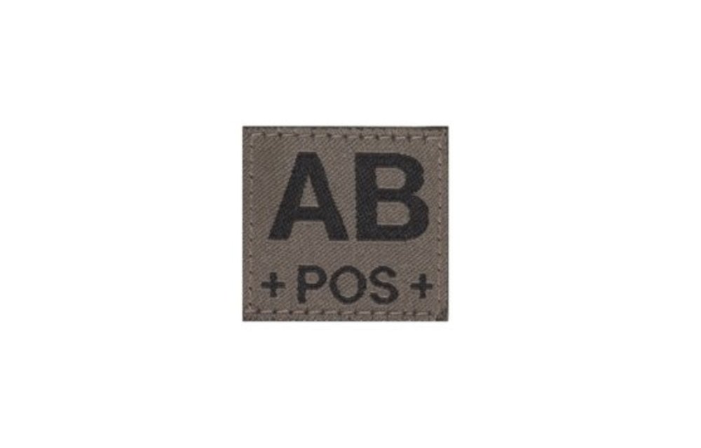 AB POS Bloodgroup Patch (RAL7013)