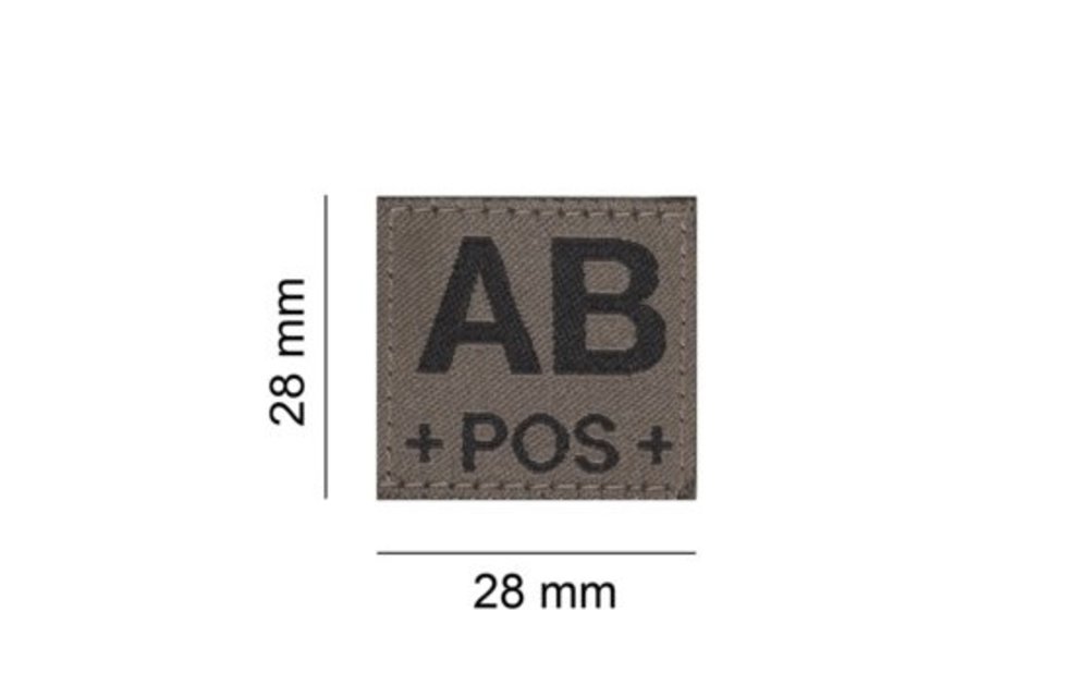 AB POS Bloodgroup Patch (RAL7013)