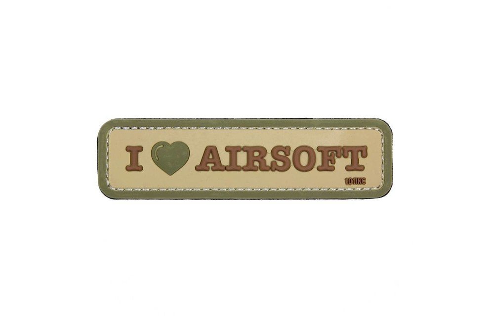 I Love Airsoft PVC Patch (Coyote)