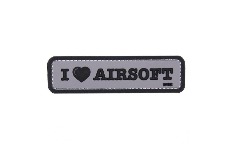 I Love Airsoft PVC Patch (Grey)