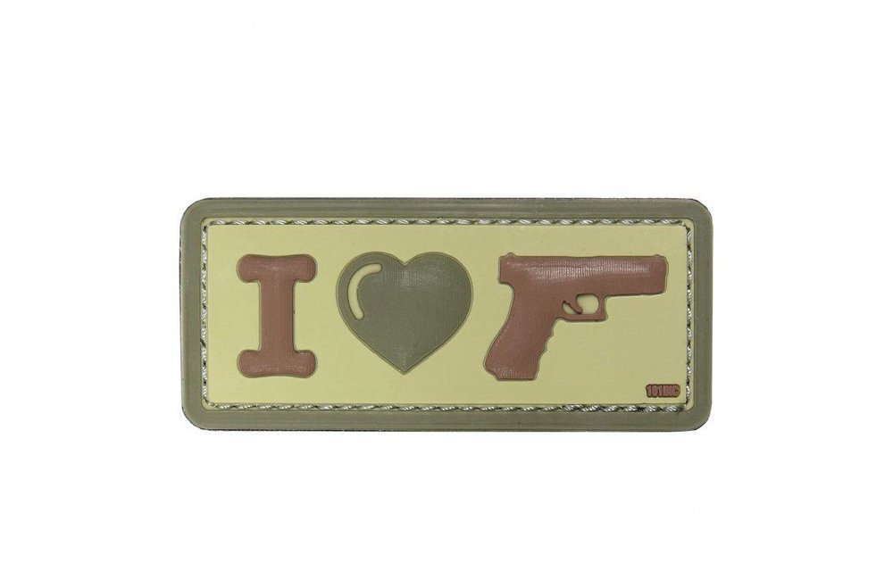 I Love My Sidearm PVC Patch (Coyote)