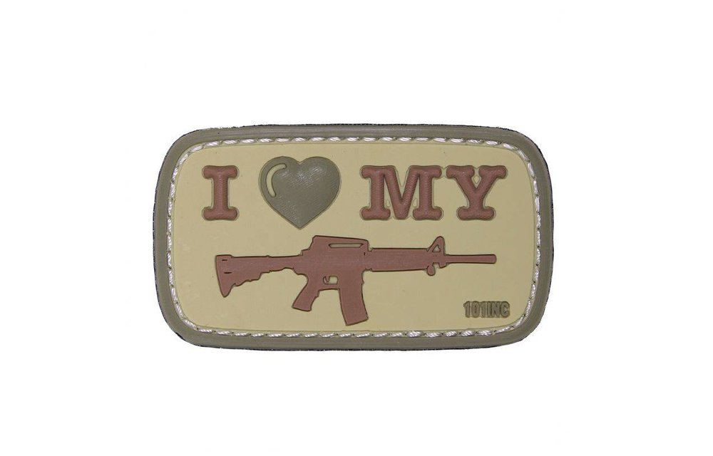 I Love My M4 PVC Patch (Coyote)