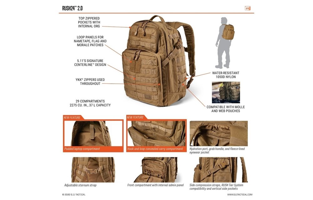 RUSH 24 2.0 Backpack 37L (Multicam)