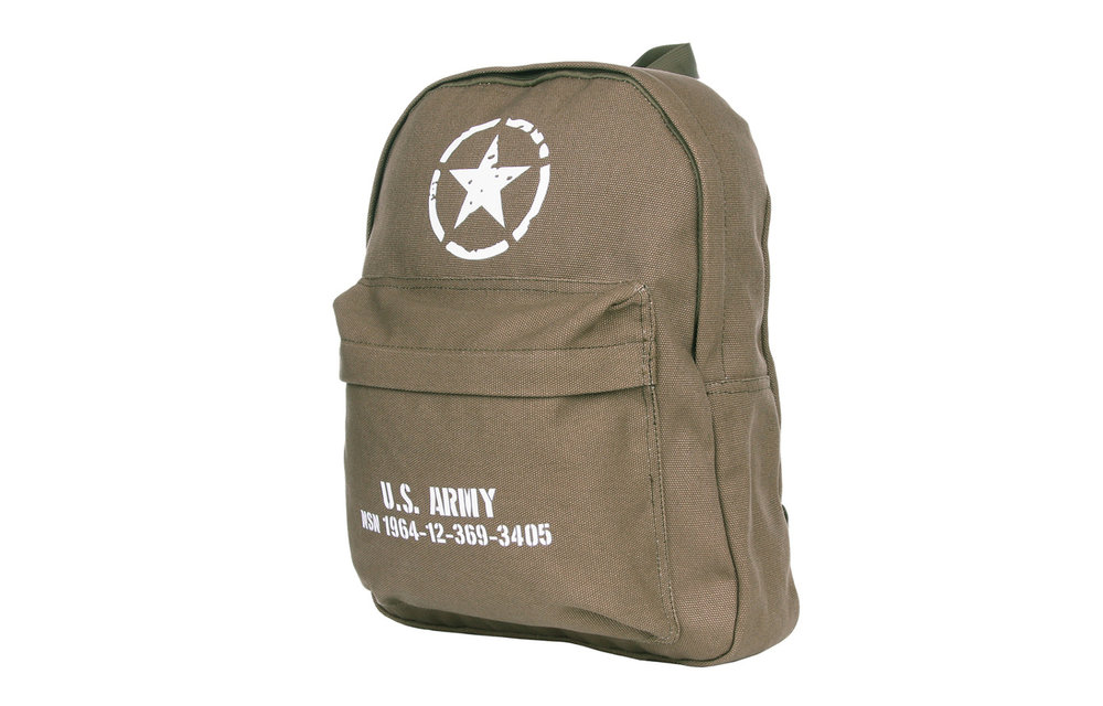 Kids Backpack (US Army) (Black)