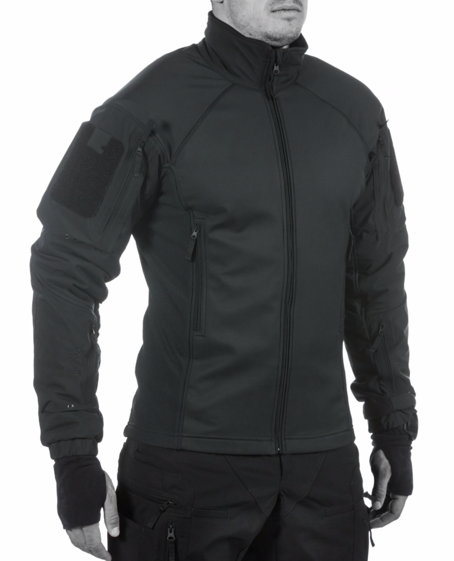 black tactical winter coat