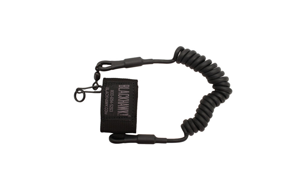 Tactical Pistol Lanyard With Swivel (Black)