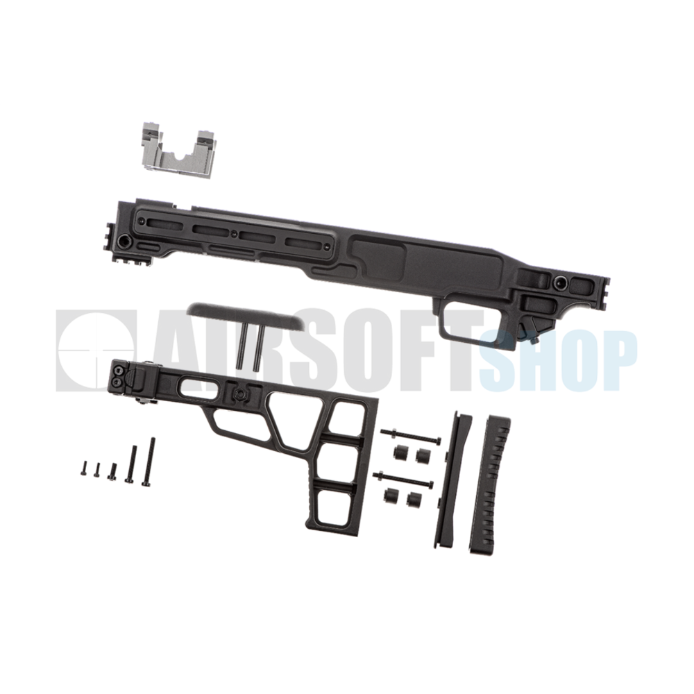 Maple Leaf MLCS2 Tactical Folding Stock VSR10 (Black). SkirmSupplies