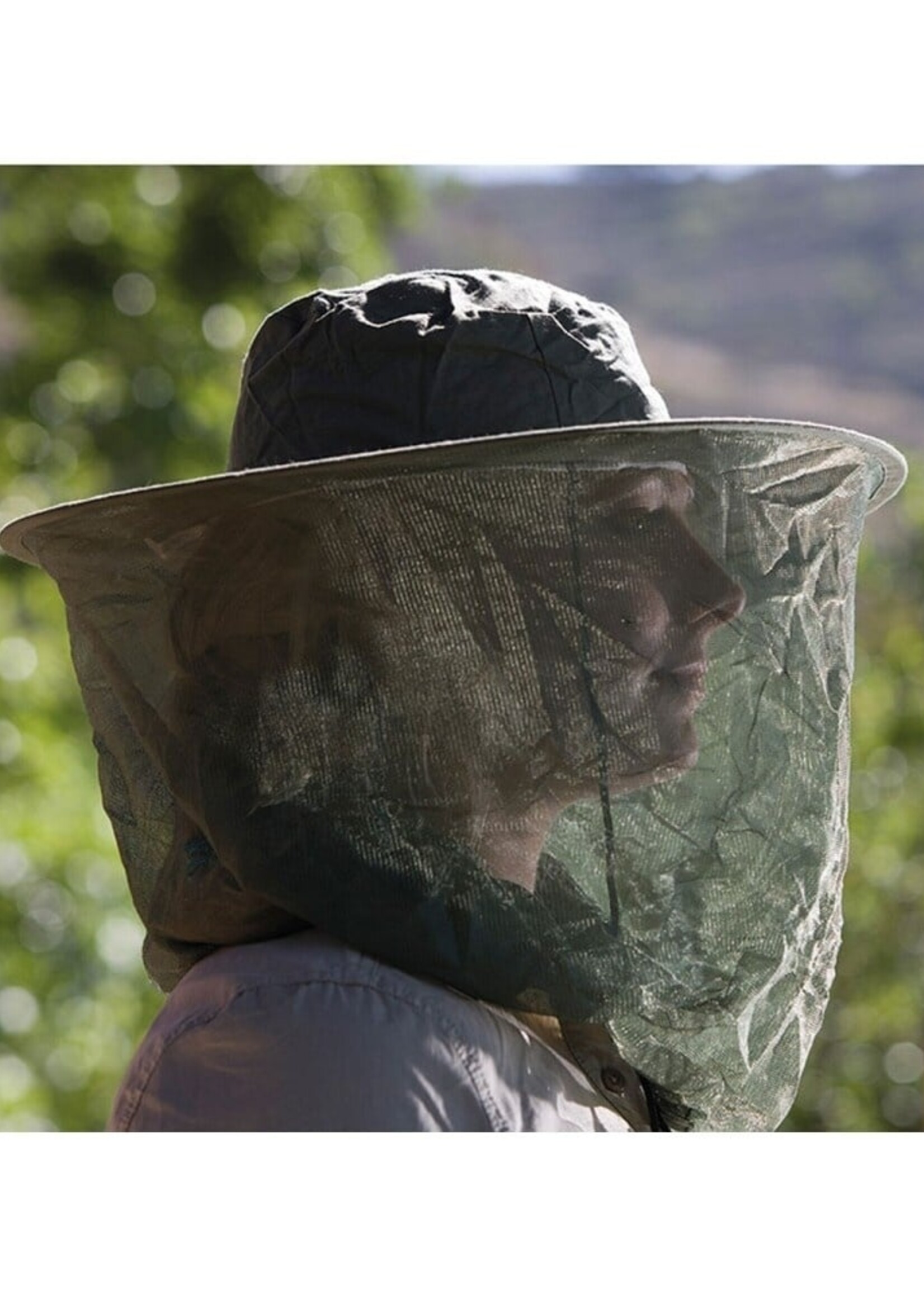 Care Plus Pop-Up Boonie Hat Mosquito Net  (Green)