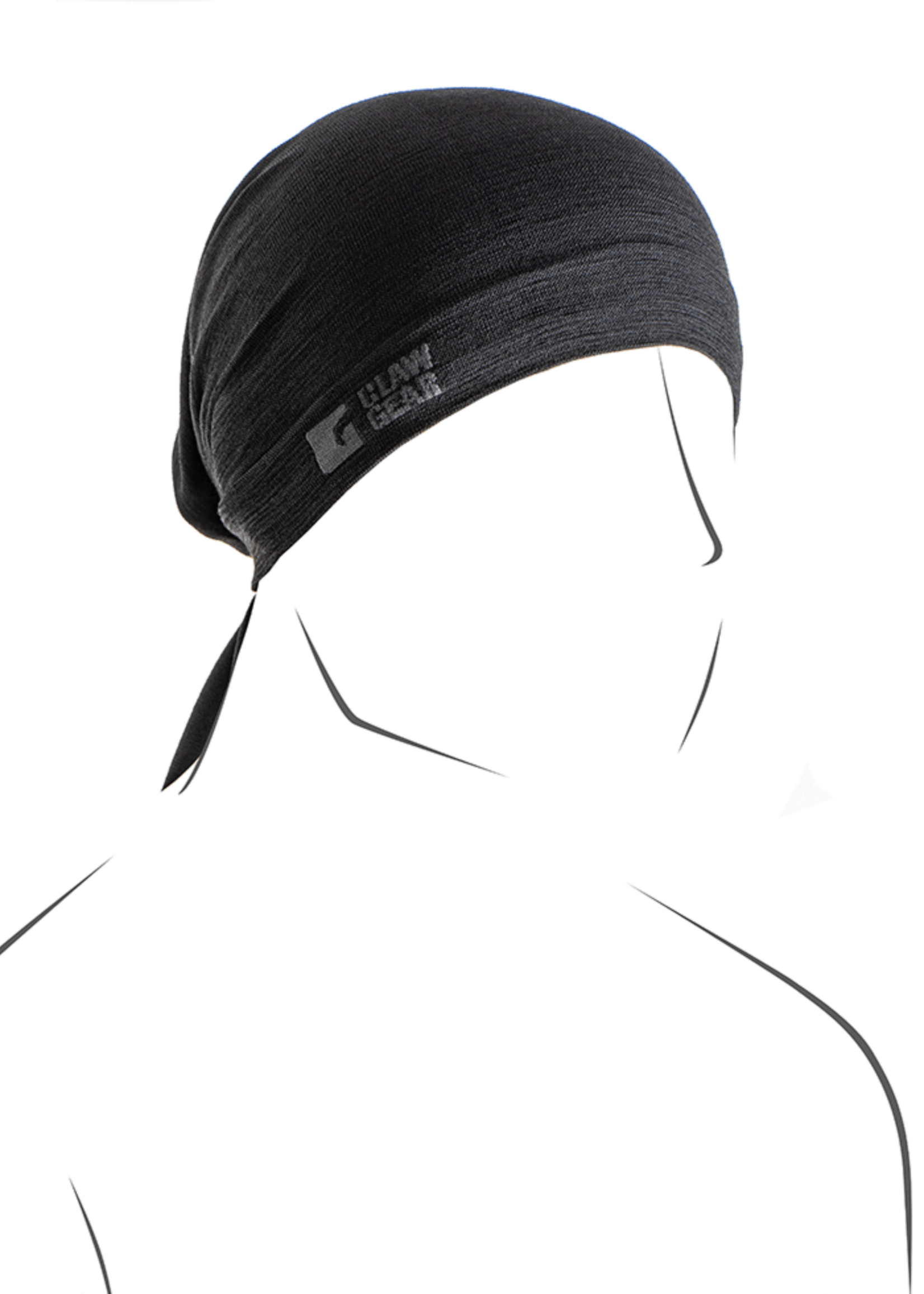 Claw Gear Merino Seamless Neck Gaiter Long (Black)