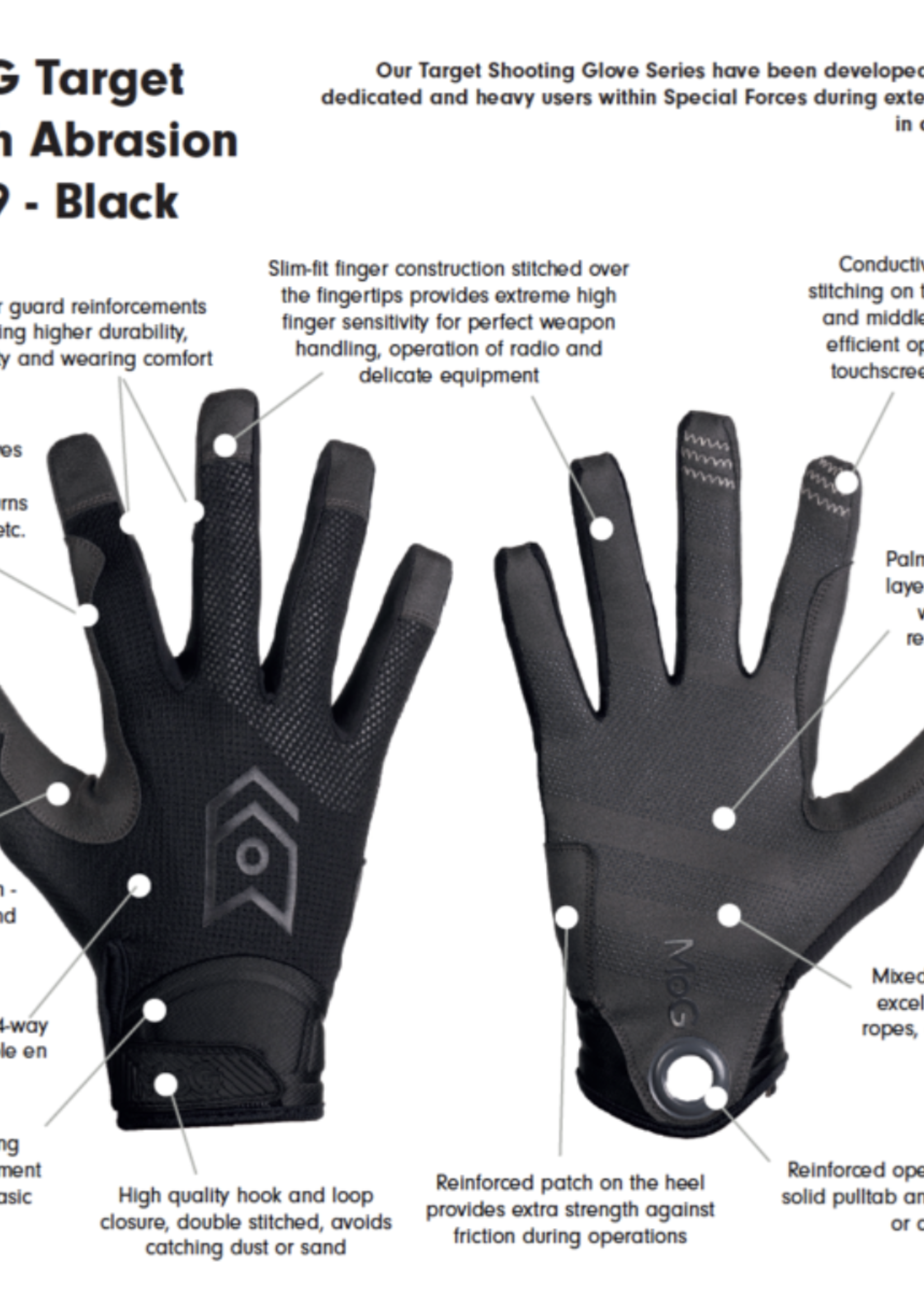 MoG Target 8109 High Abrasion  (Black)