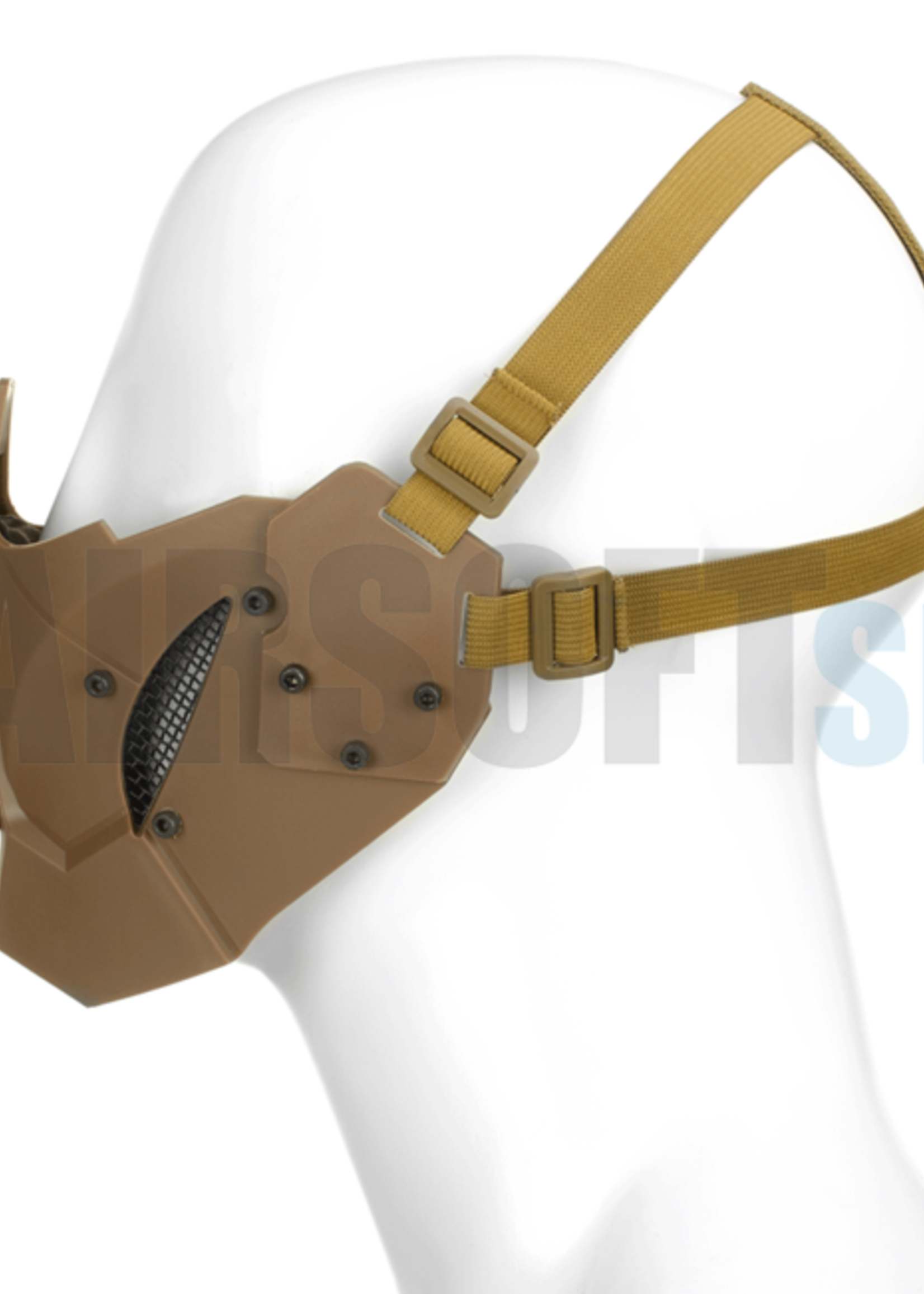 Pirate Arms Warrior Steel Half Face Mask (Tan)