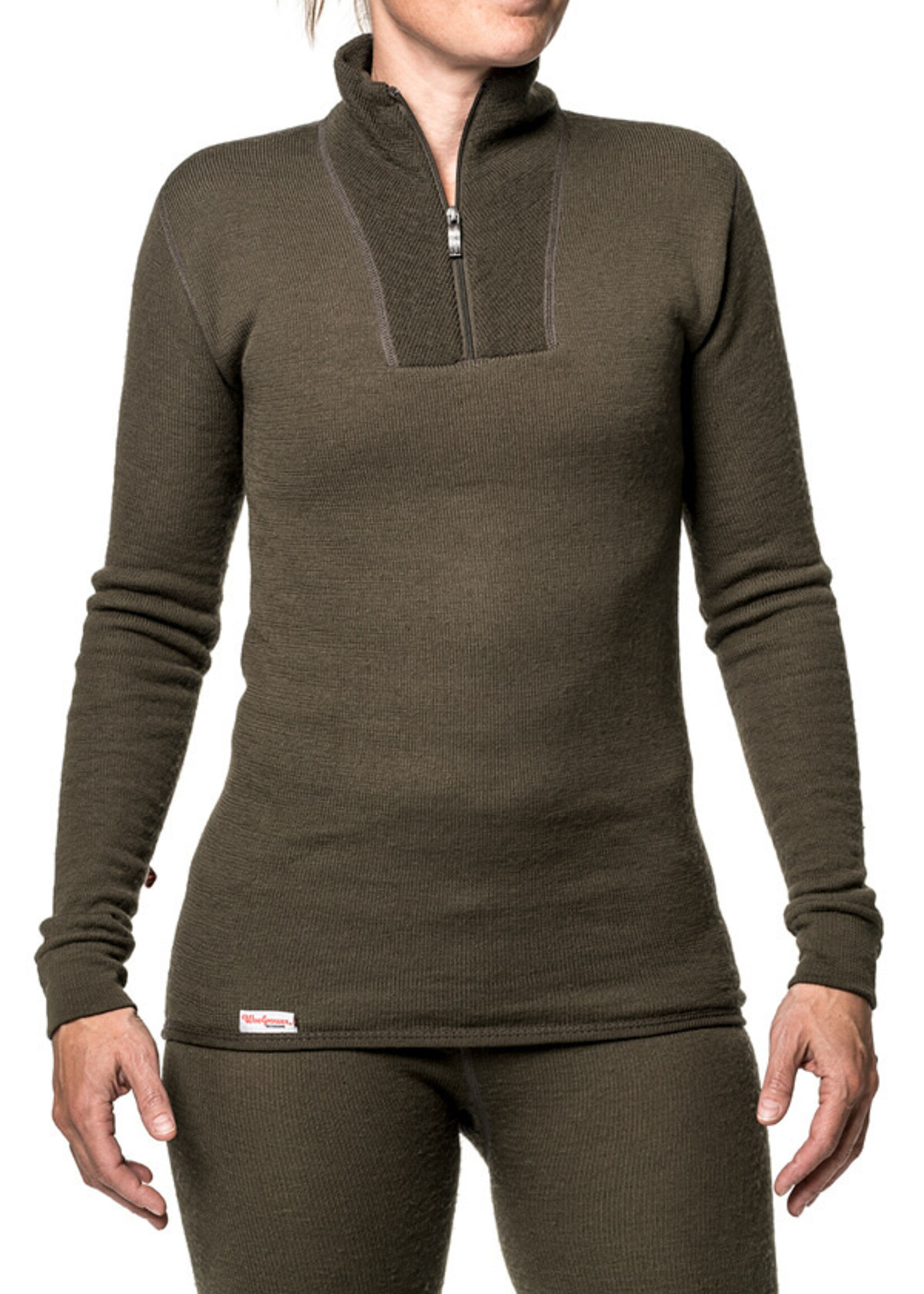 Woolpower Zip Turtleneck 200 Baselayer Shirt (Pine Green)