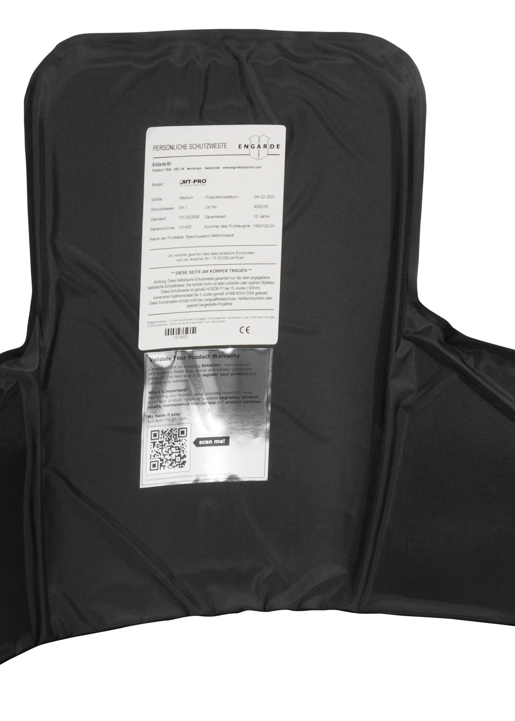 EnGarde Body Armor MT-PRO Level IIIA + SK1 Set (Kogelwerend + Steekwerend Vest)