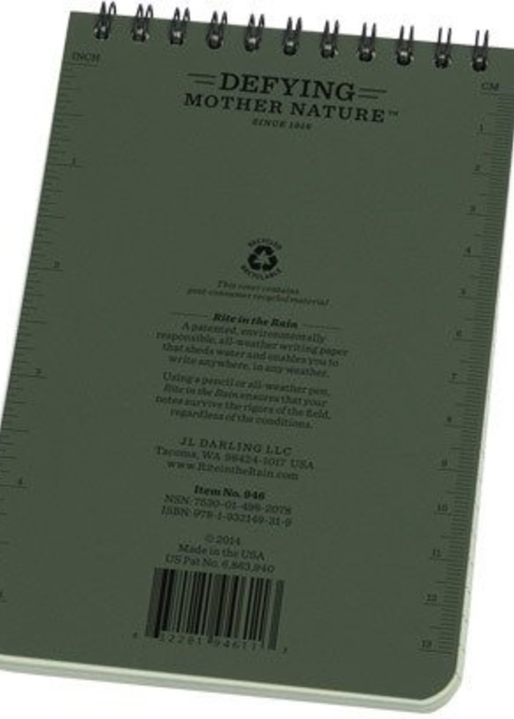 Rite In The Rain All Weather Notebook No. 946 (Black)
