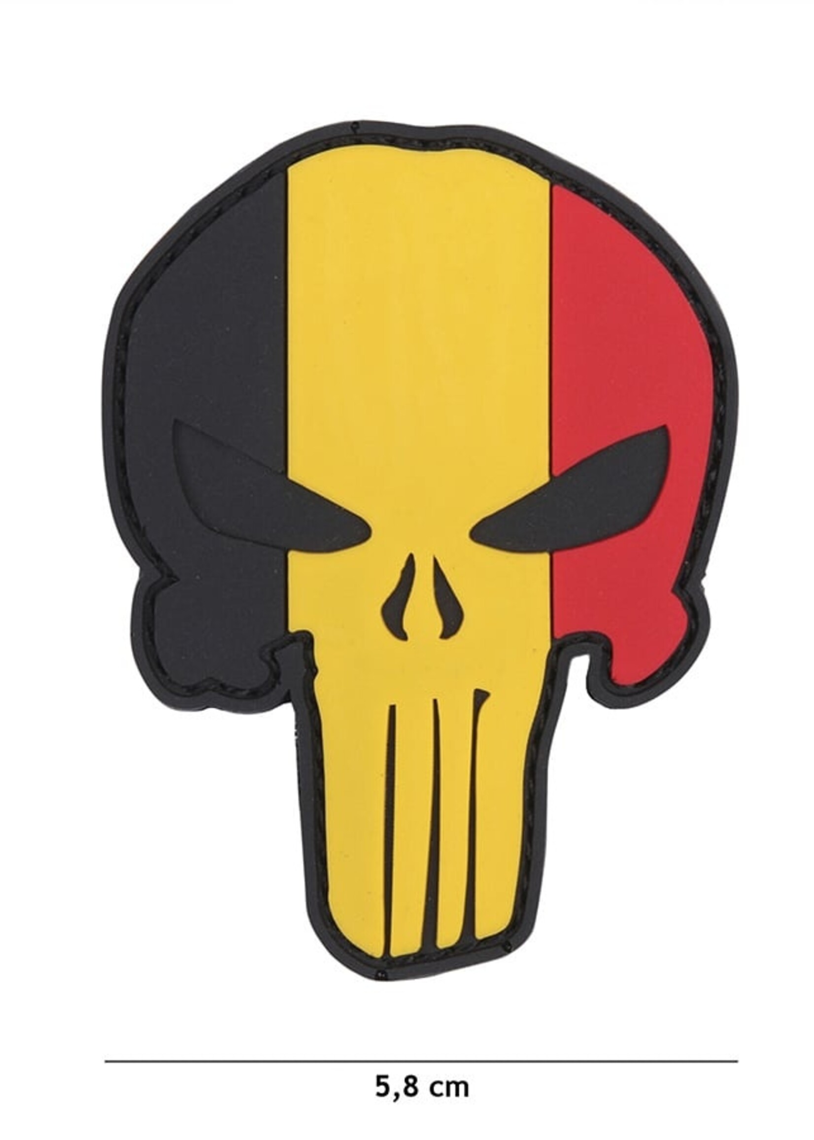 101 Inc Punisher Belgium Flag PVC Patch