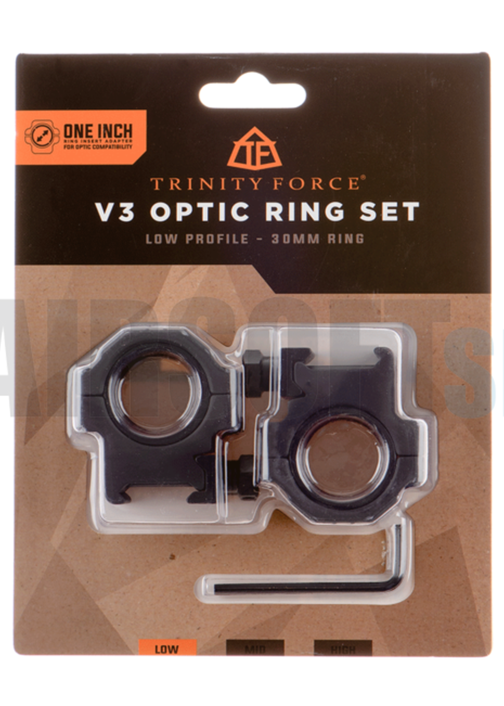 Trinity Force Low Scope Mount Rings (30mm)