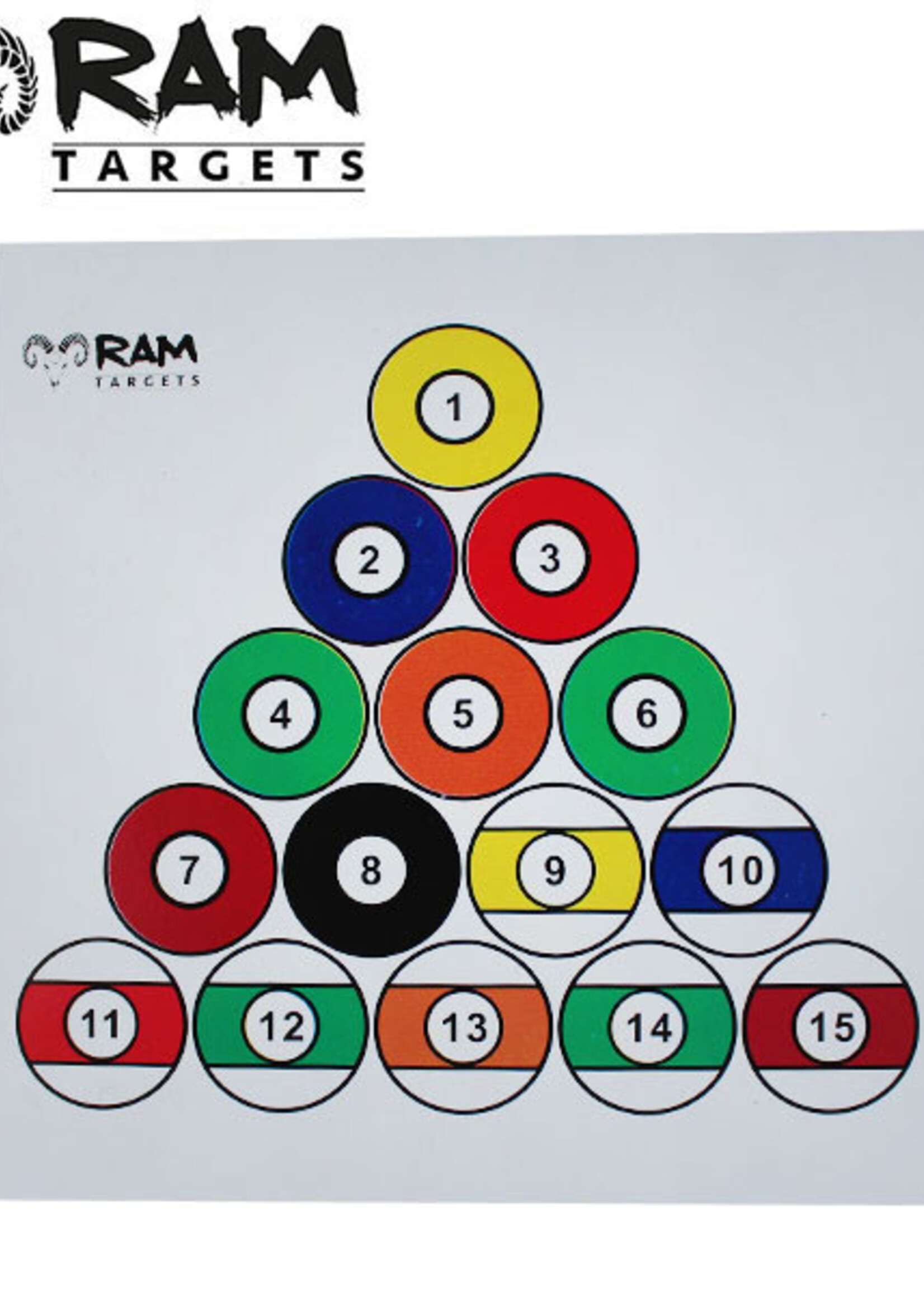 RAM Schietkaarten 14x14cm (Pool)