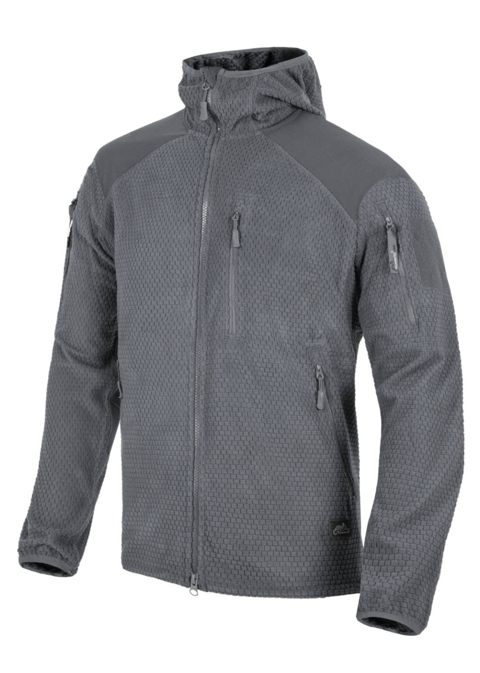 Helikon Alpha Hoodie Jacket (Grid Fleece) (Shadow Grey)