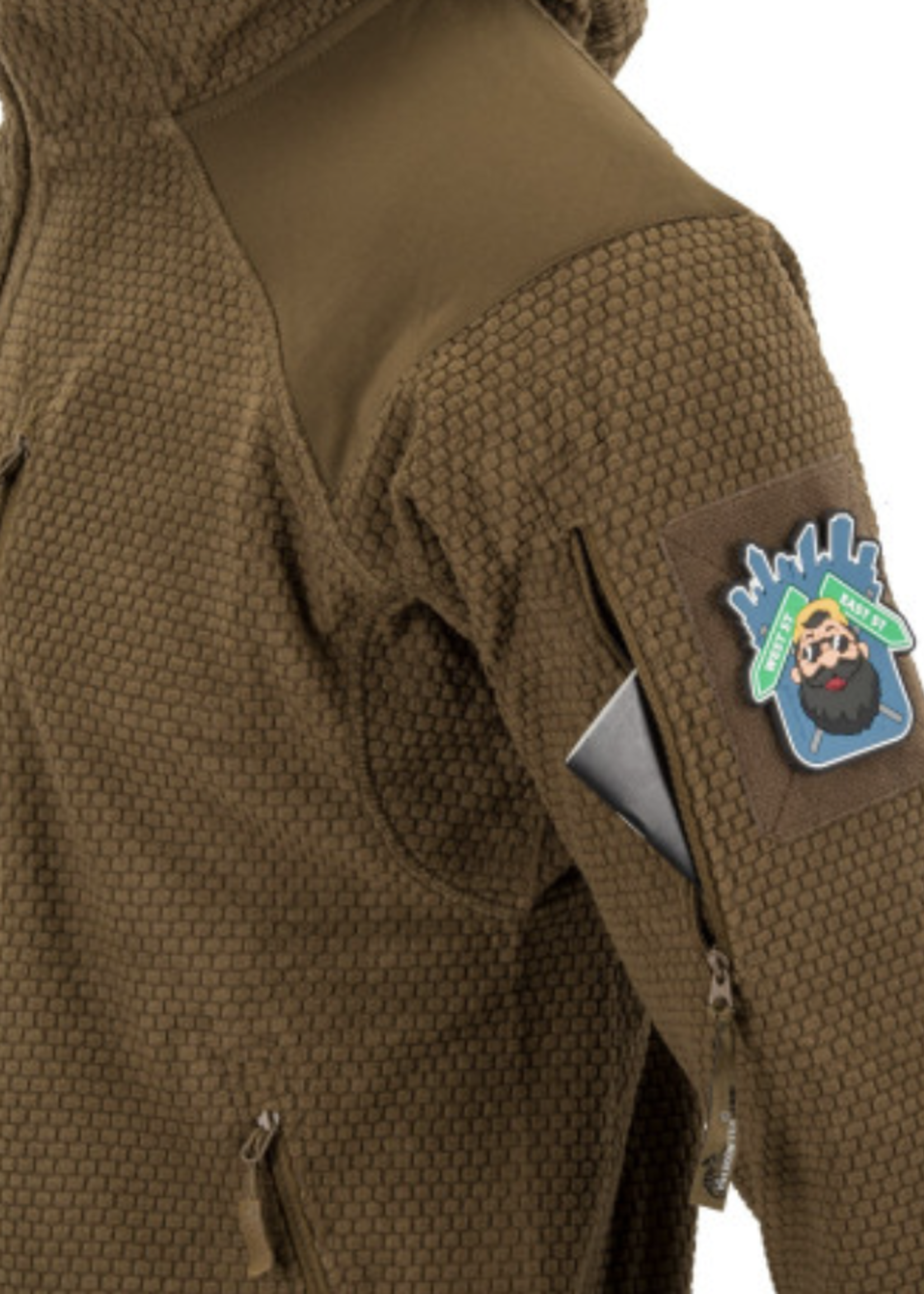 Helikon Alpha Hoodie Jacket (Grid Fleece) (Shadow Grey)