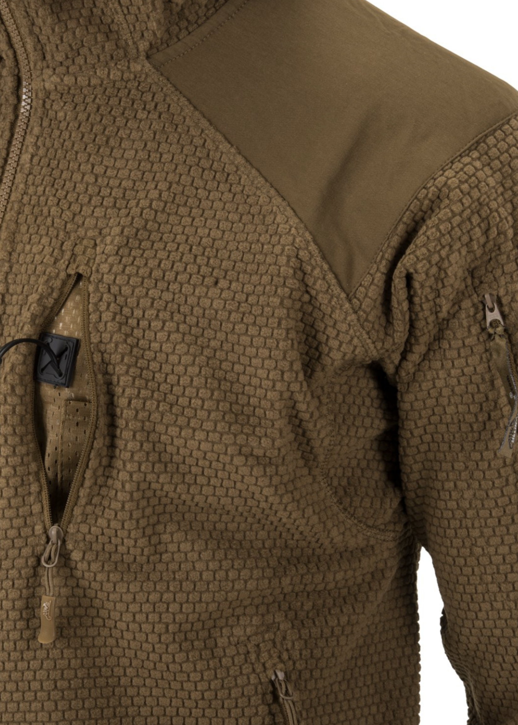 Helikon Alpha Hoodie Jacket (Grid Fleece) (Shadow Grey)