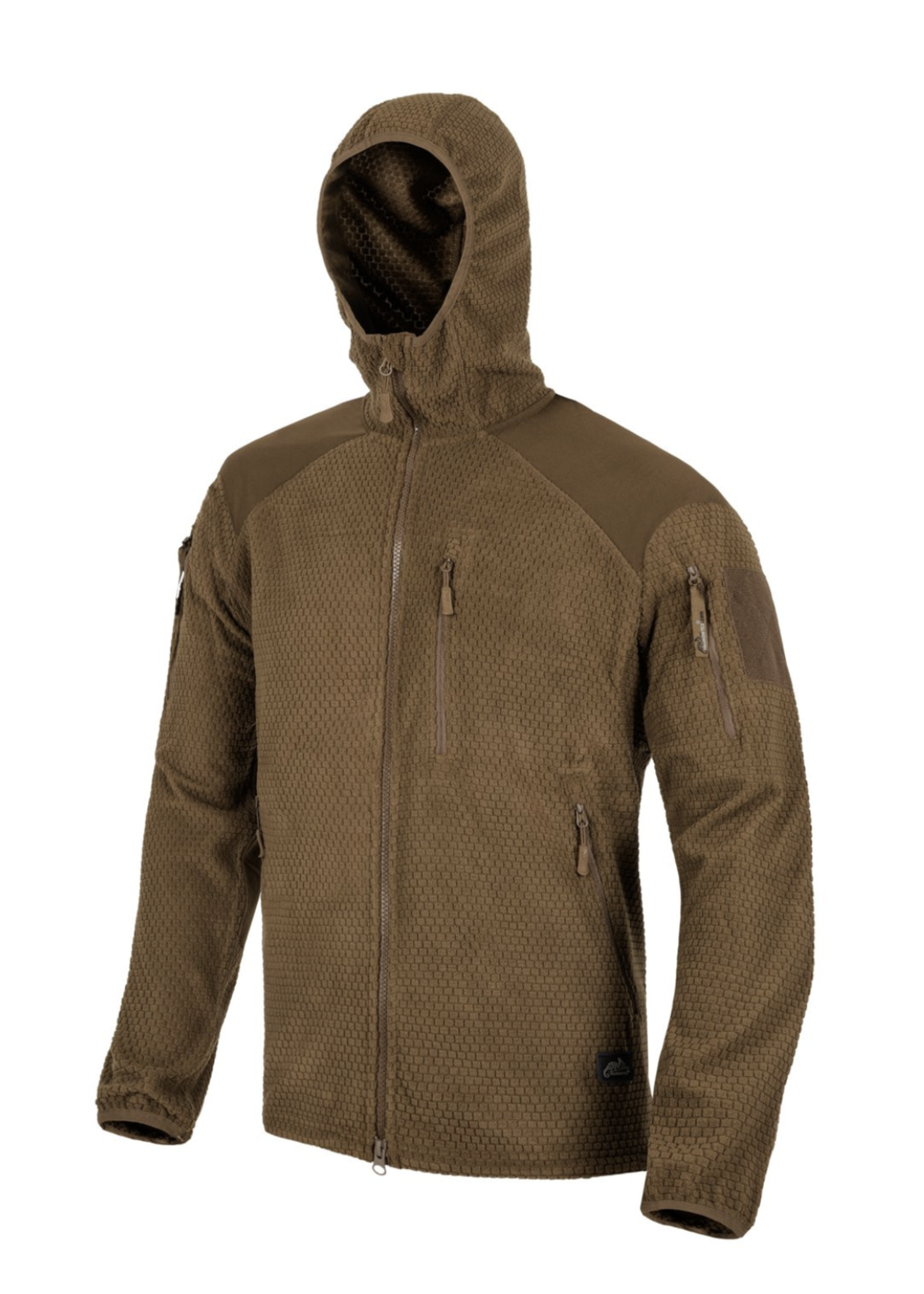 Helikon Alpha Hoodie Jacket (Grid Fleece) (Shadow Grey)