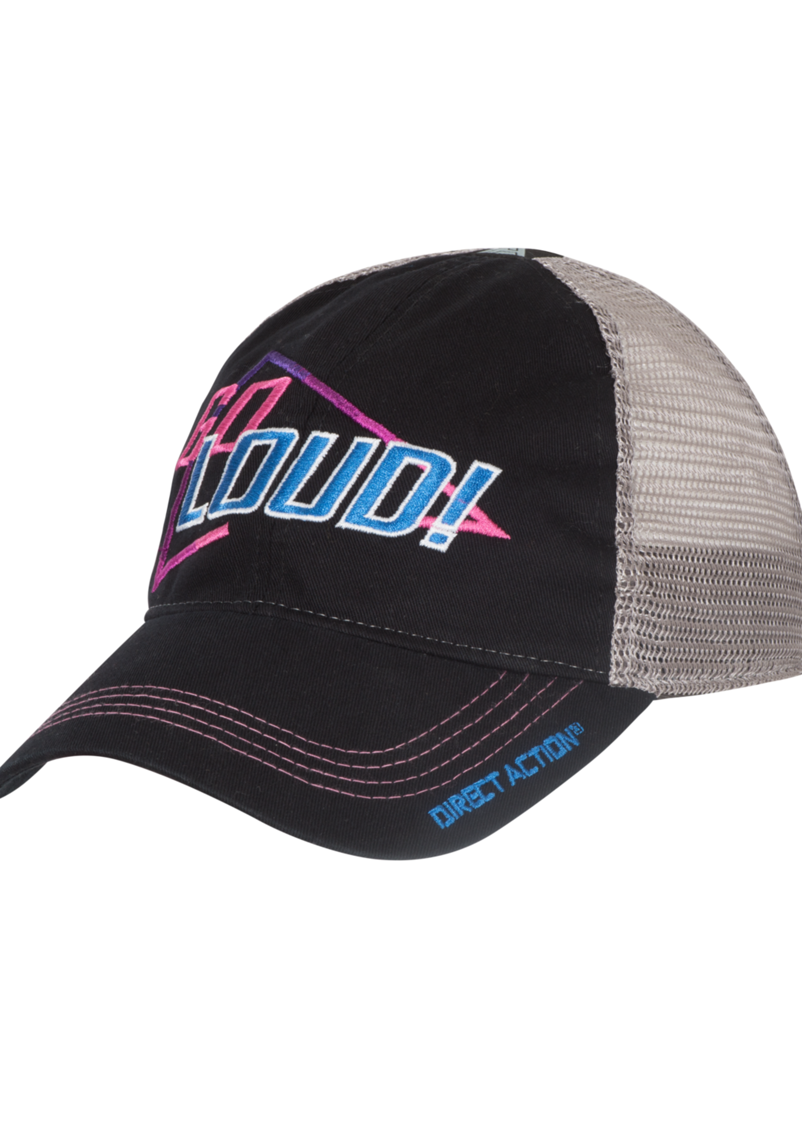 Direct Action Go Loud 80s Style Feed Cap (Black/Grey)