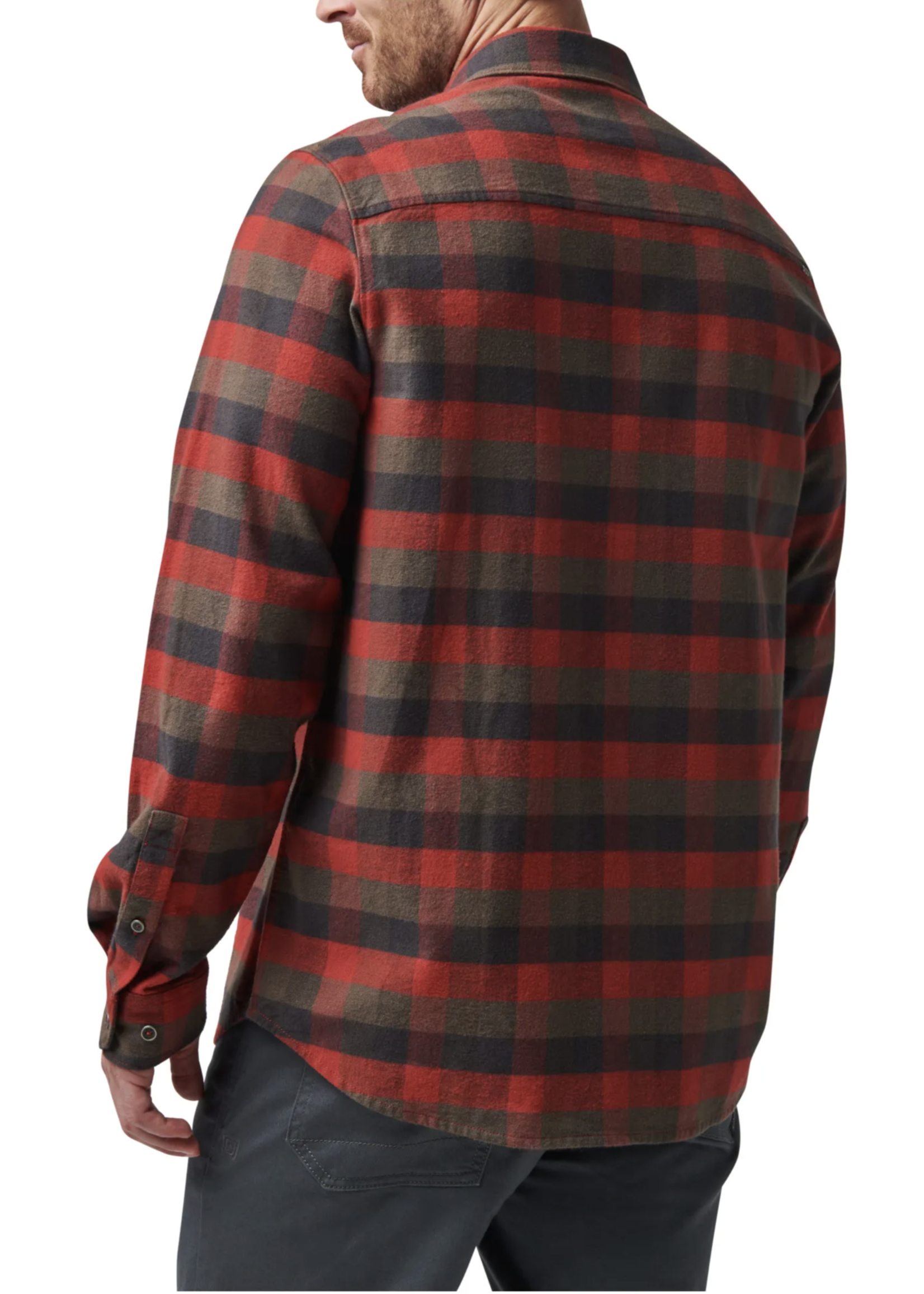 5.11 Tactical Lester Long Sleeve Shirt (Red Bourbon Plaid)