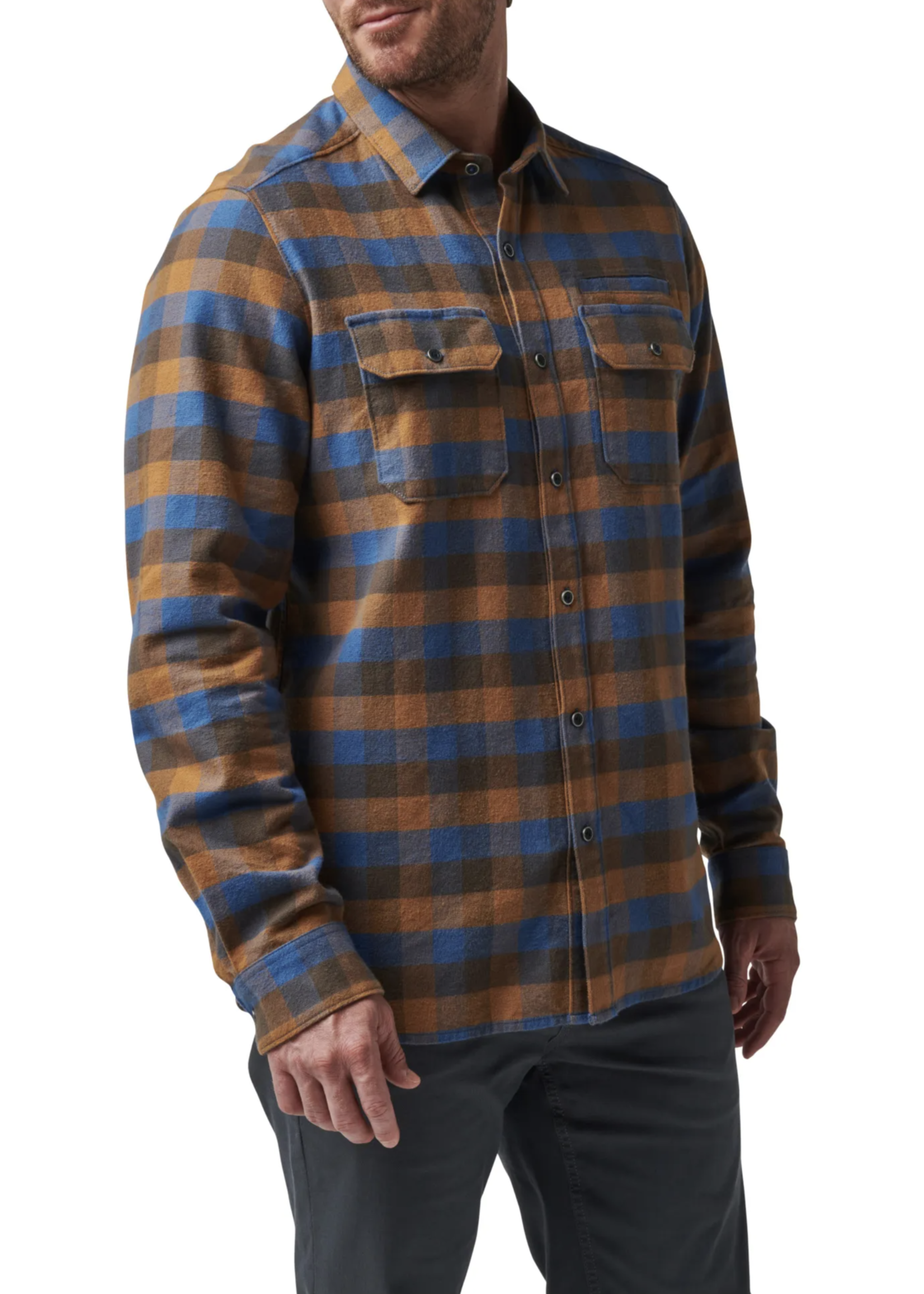 5.11 Tactical Lester Long Sleeve Shirt (Cobalt Blue Plaid)