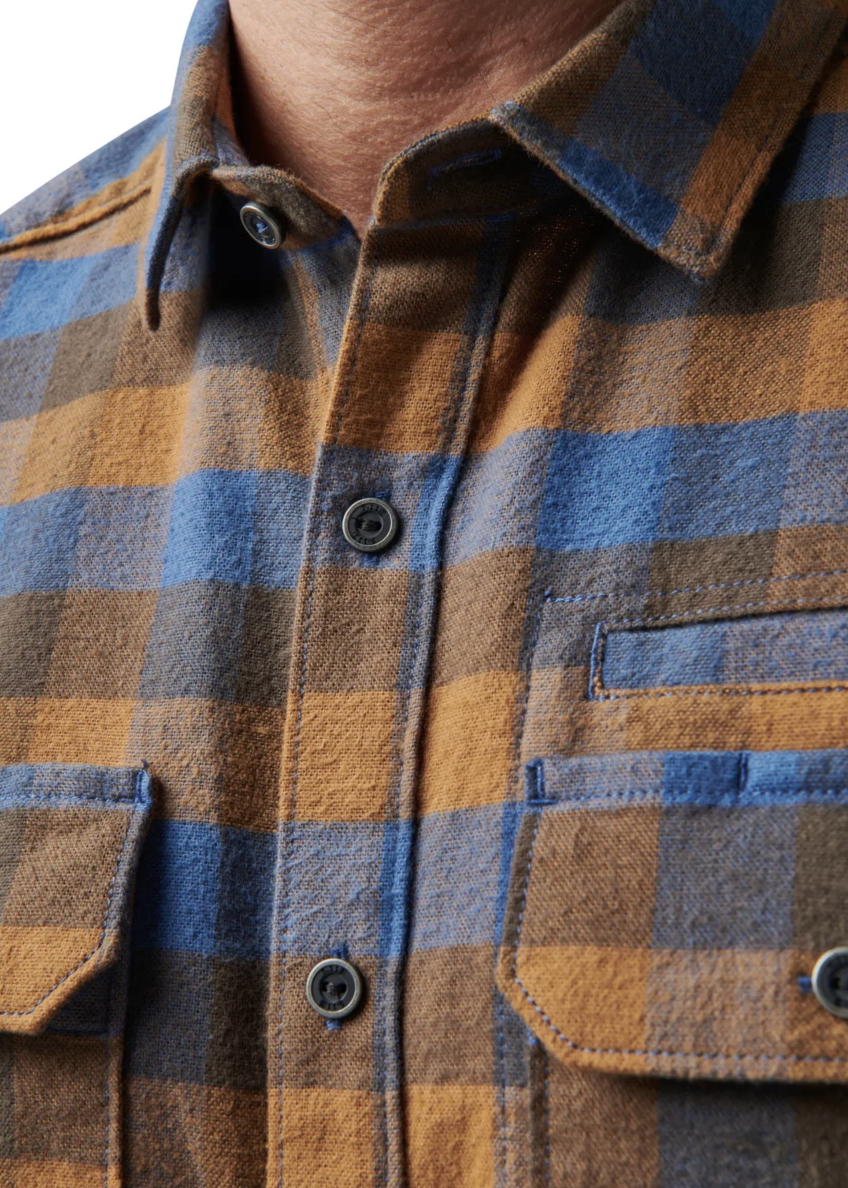 5.11 Tactical Lester Long Sleeve Shirt (Cobalt Blue Plaid)