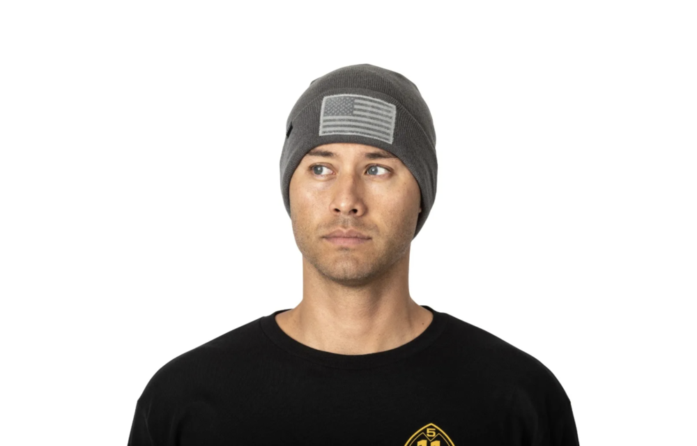 Cuffed Flag Bearer Beanie (Dark Navy)