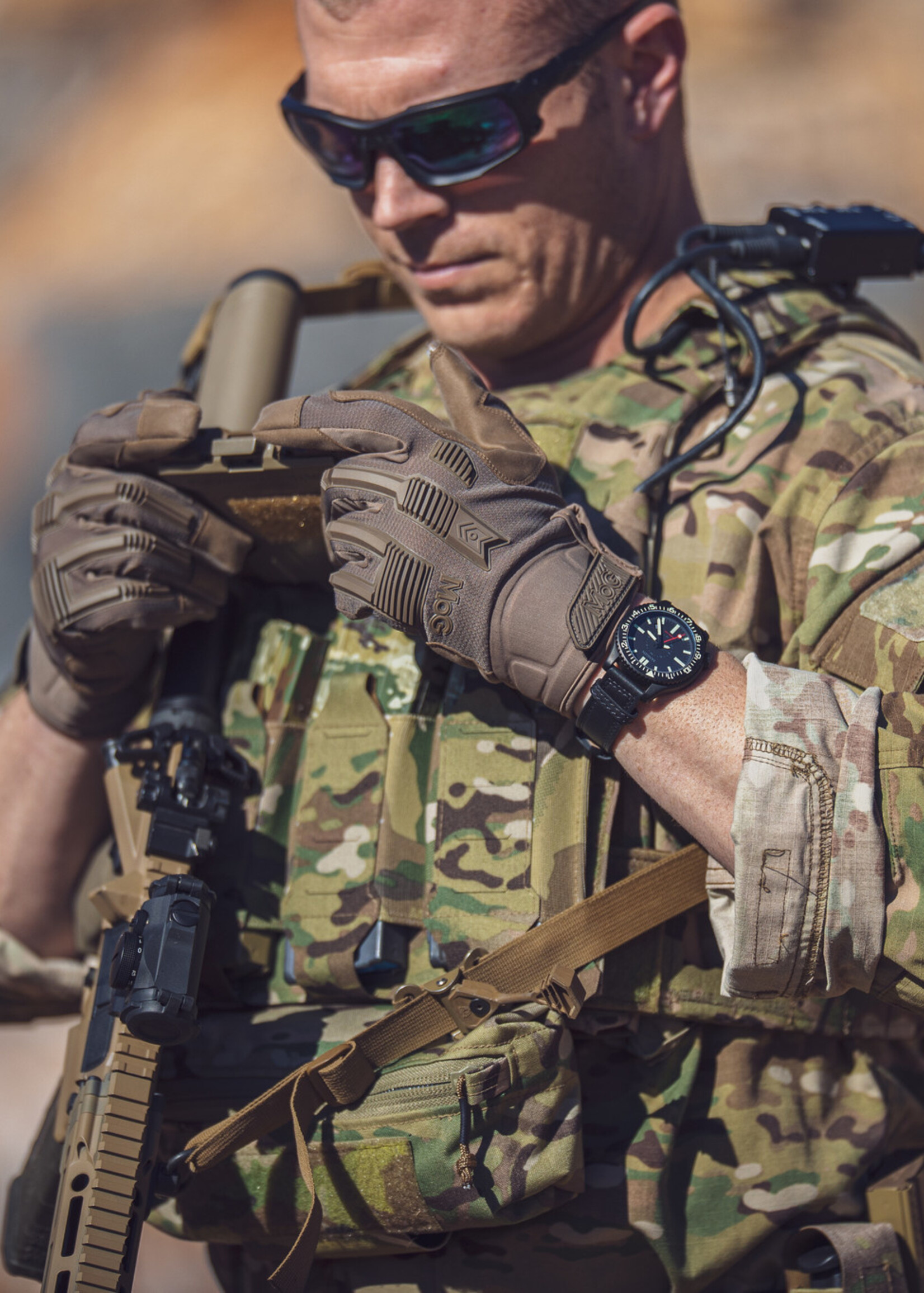 MoG Target 8110 High Abrasion ErgoShield Gloves  (Black)