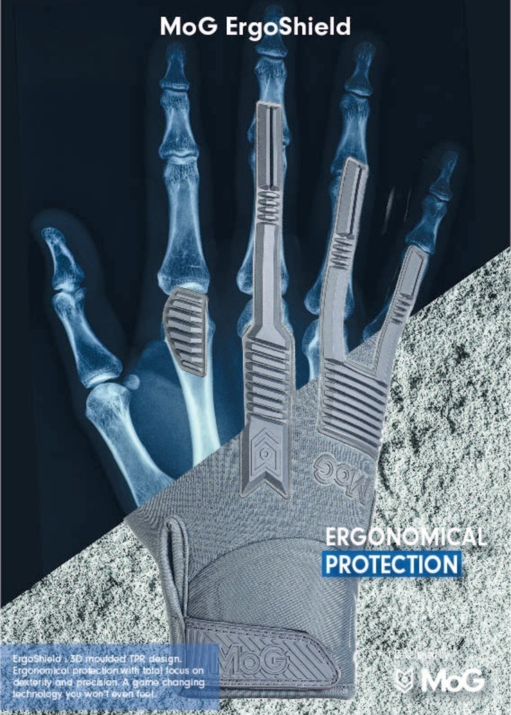 MoG Target 8110 High Abrasion ErgoShield Gloves  (Black)