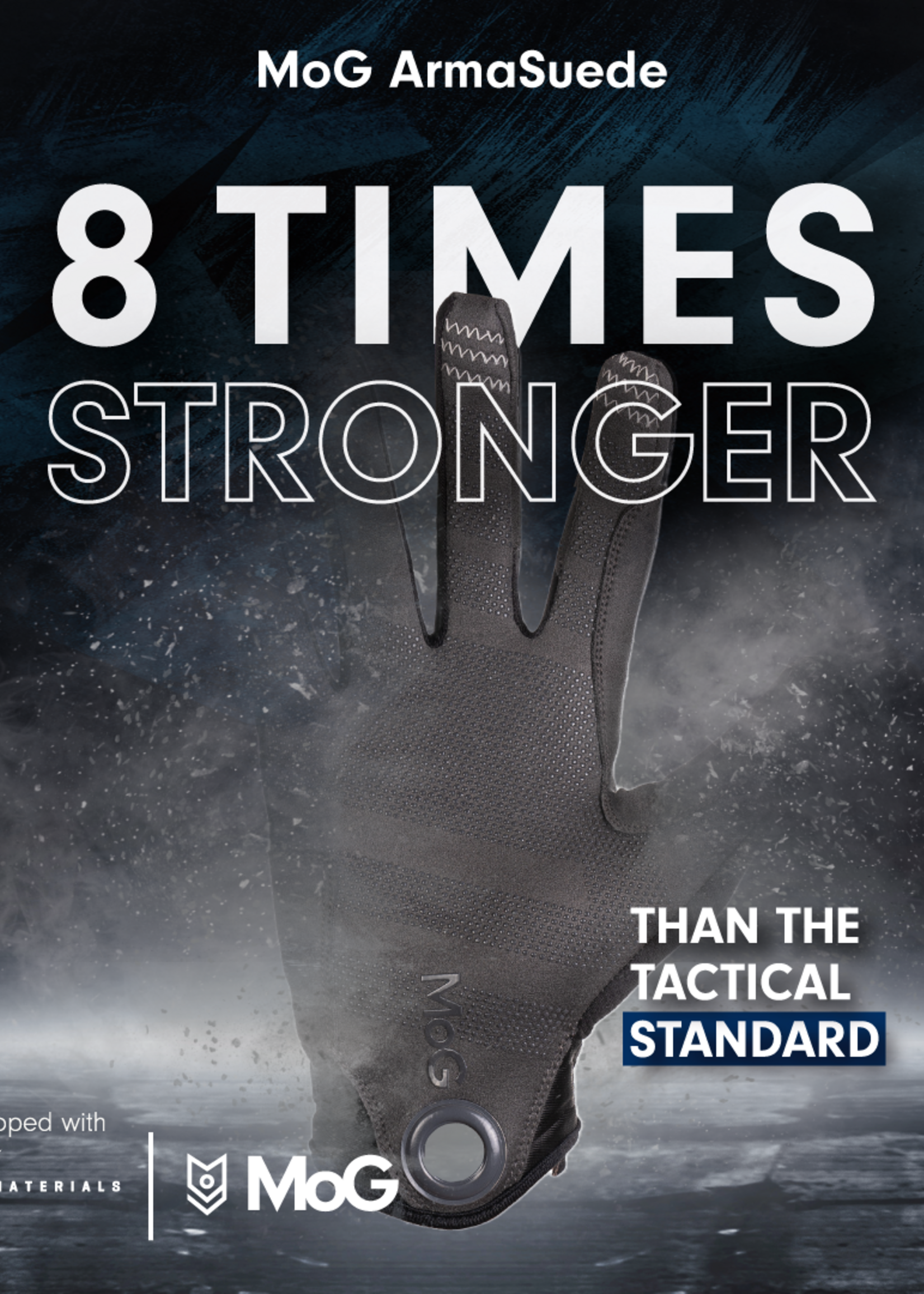 MoG Target 8110 High Abrasion ErgoShield Gloves  (Black)