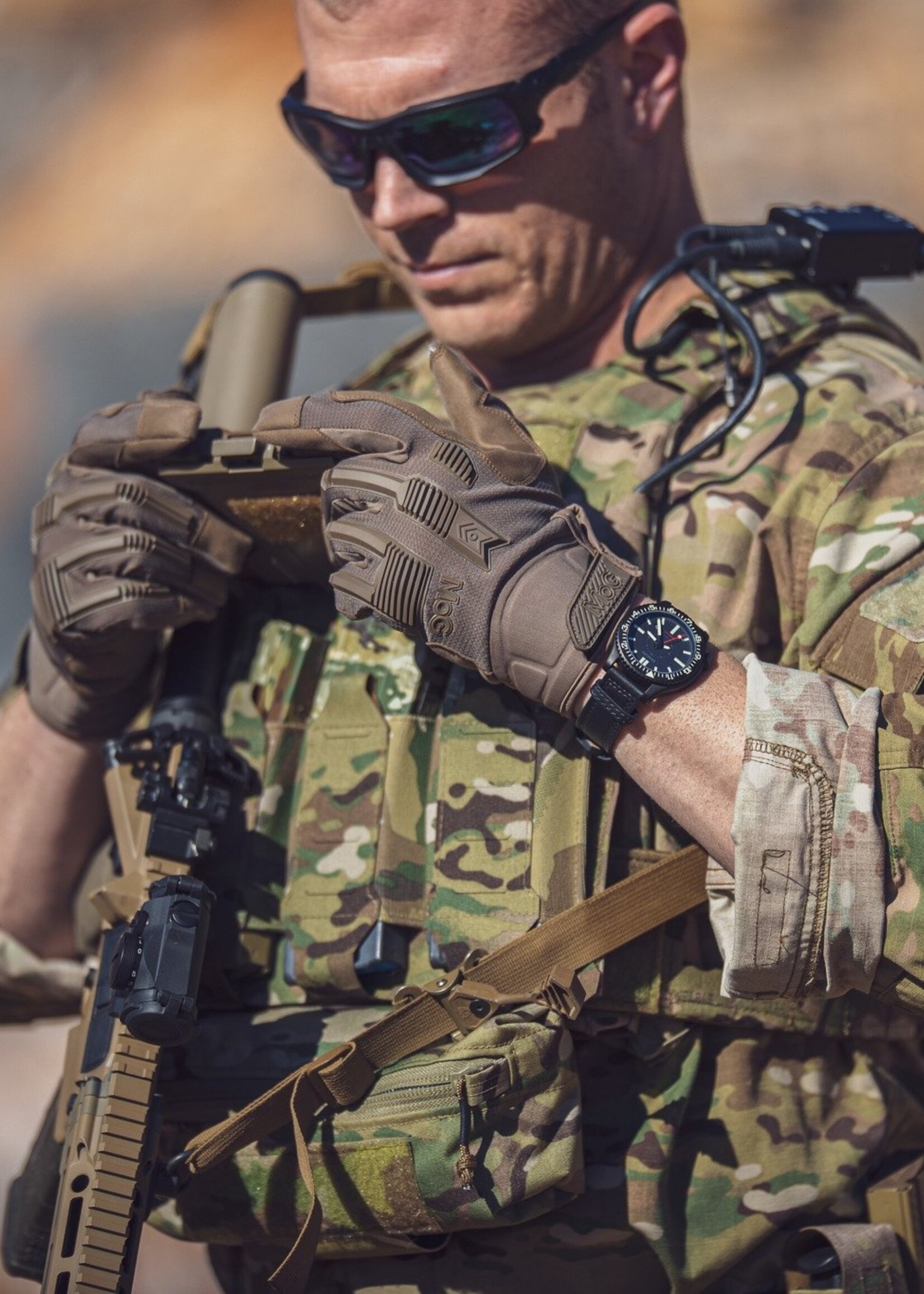 MoG Target 8110 High Abrasion ErgoShield Gloves  (Black)