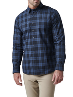 5.11 Tactical Igor Plaid Long Sleeve Shirt (Cobalt Blue Plaid)