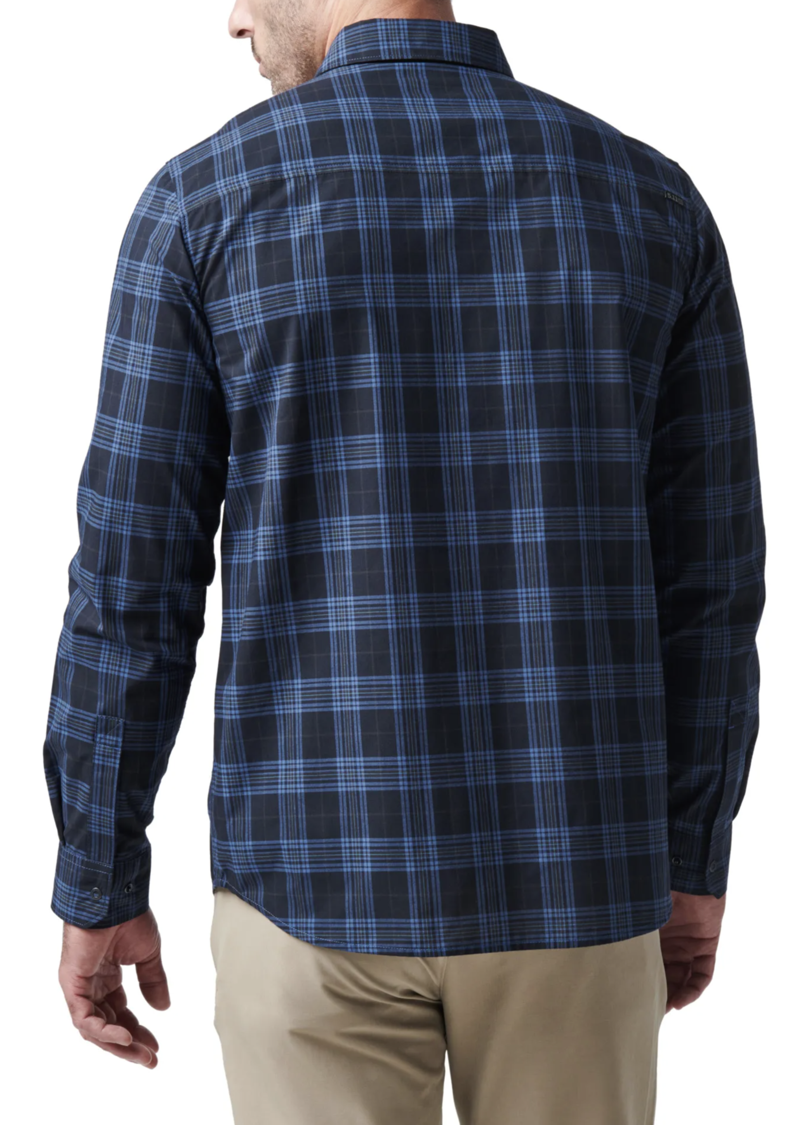 5.11 Tactical Igor Plaid Long Sleeve Shirt (Cobalt Blue Plaid)