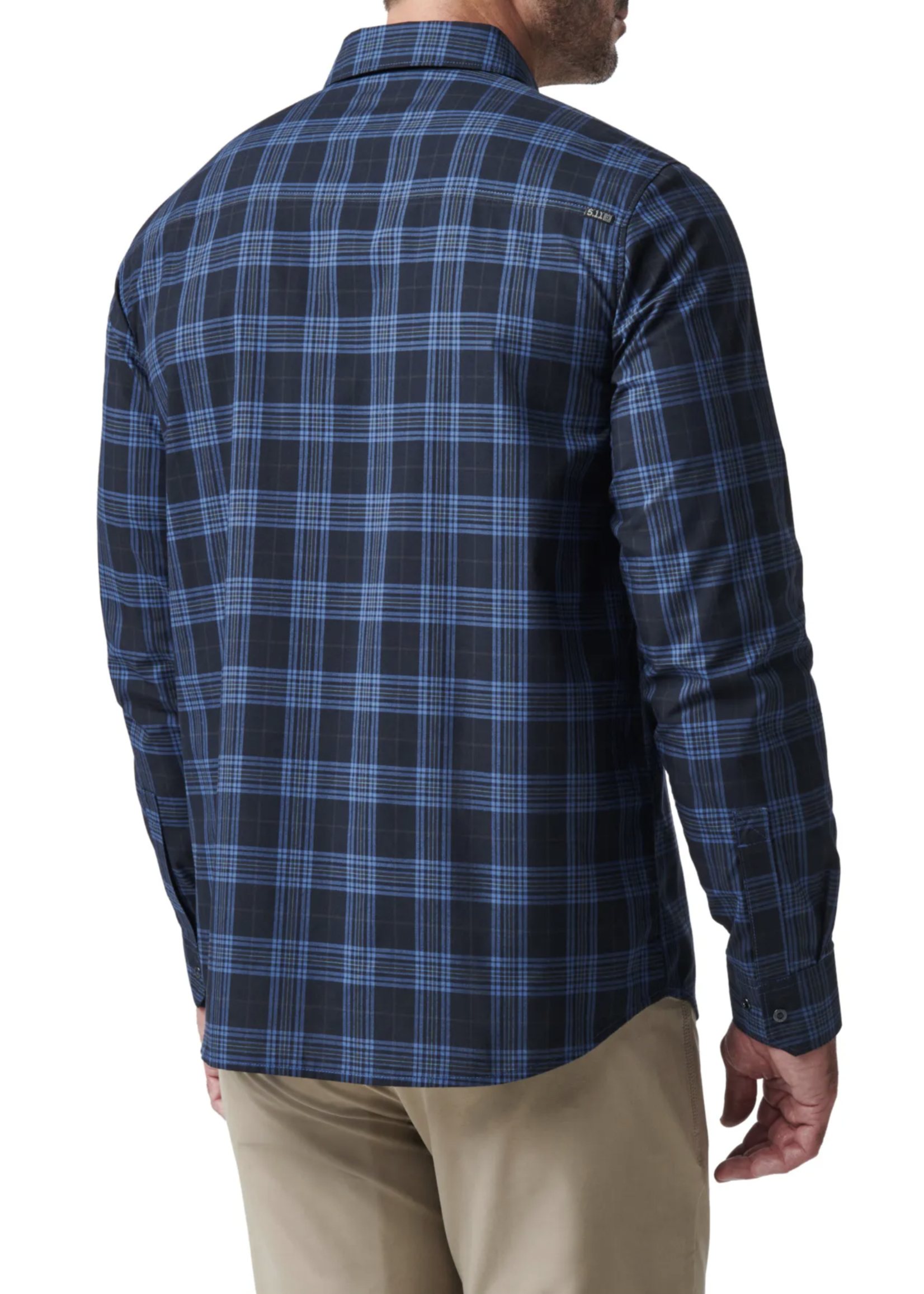 5.11 Tactical Igor Plaid Long Sleeve Shirt (Cobalt Blue Plaid)
