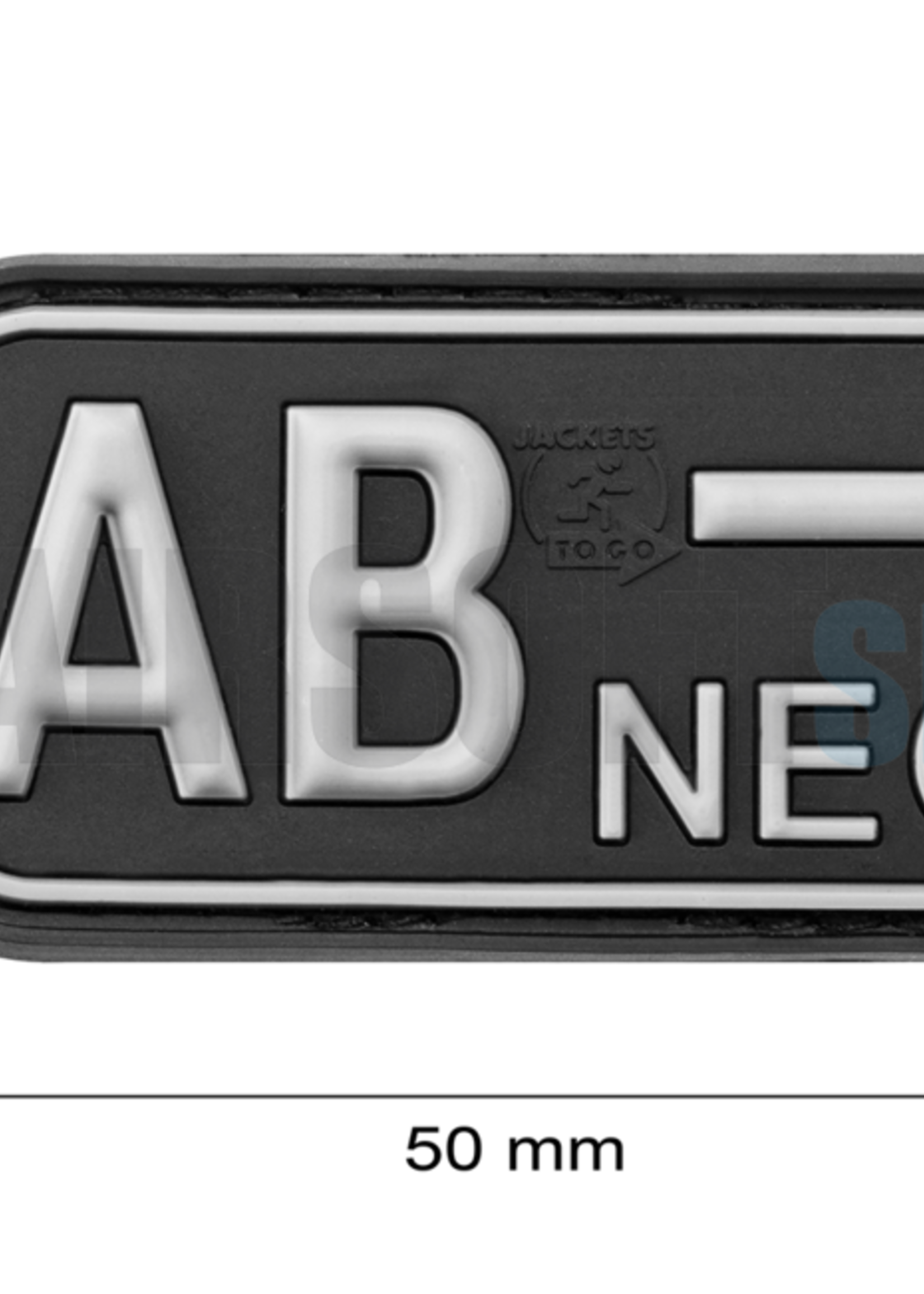 JTG Bloodtype Rubber Patch AB NEG (SWAT)