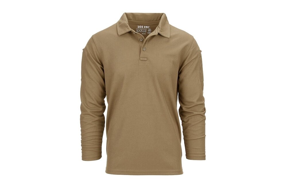 Tactical Polo Quick Dry Long Sleeve (Coyote)