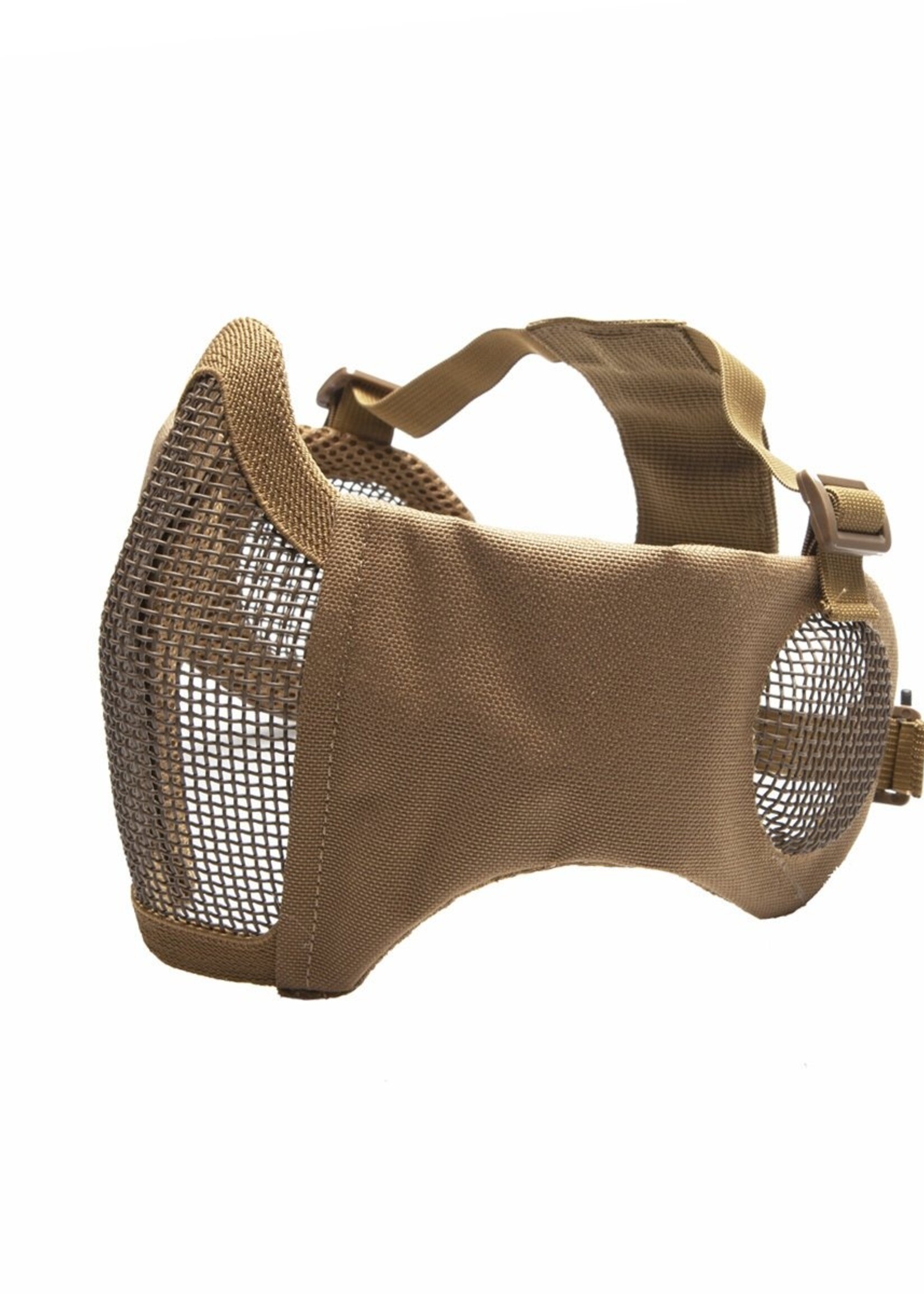 Strike Systems Nylon / Mesh Face Mask With Ear Protection (Tan)