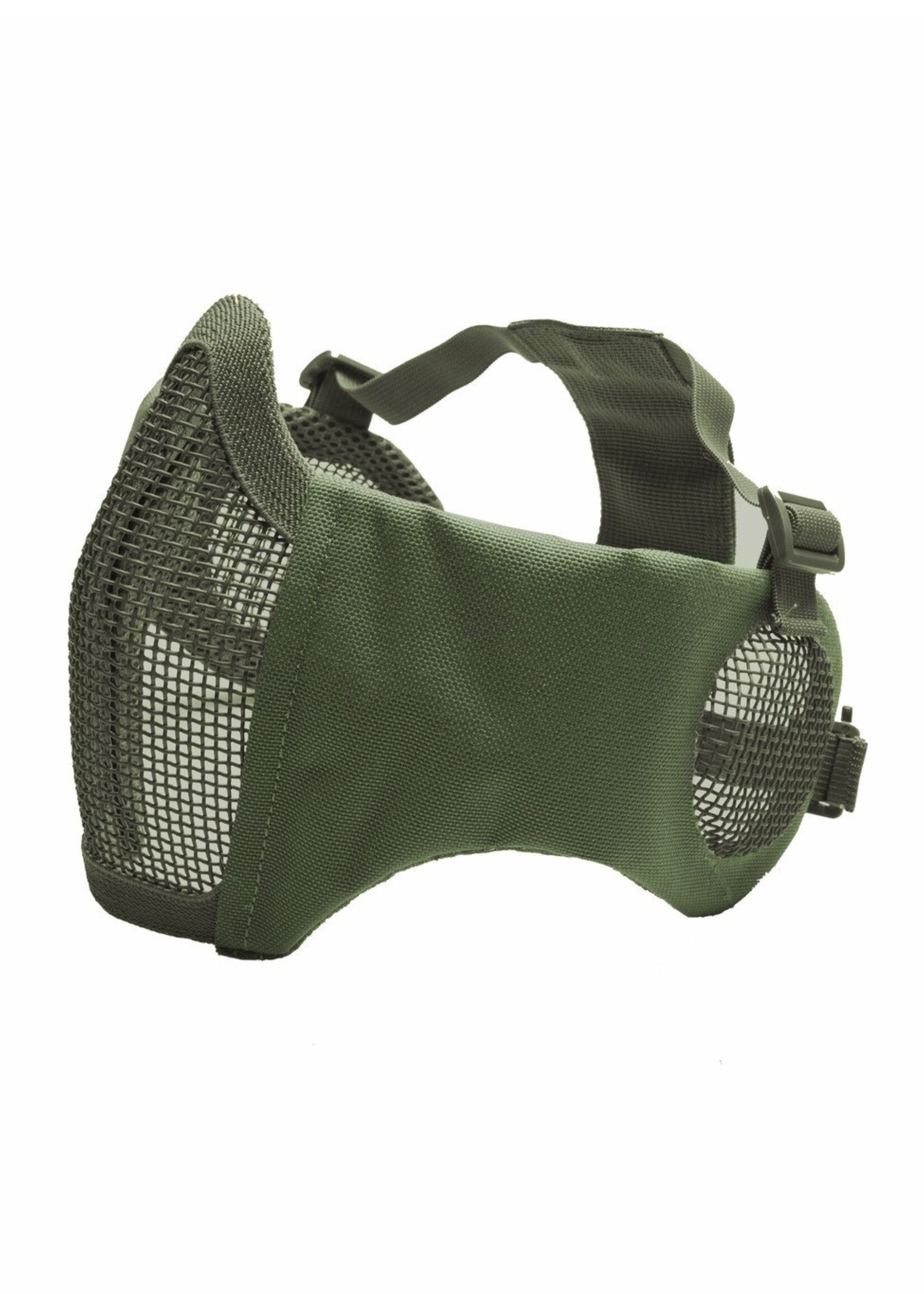Strike Systems Nylon / Mesh Face Mask With Ear Protection (Olive)