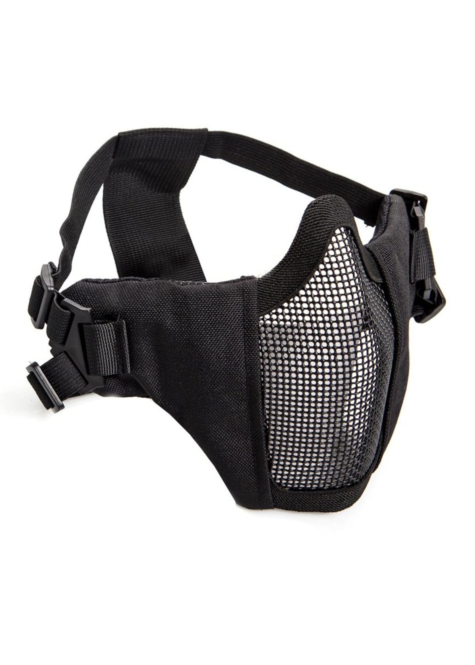 Strike Systems Nylon / Mesh Face Mask With Cheek Pads (Black)
