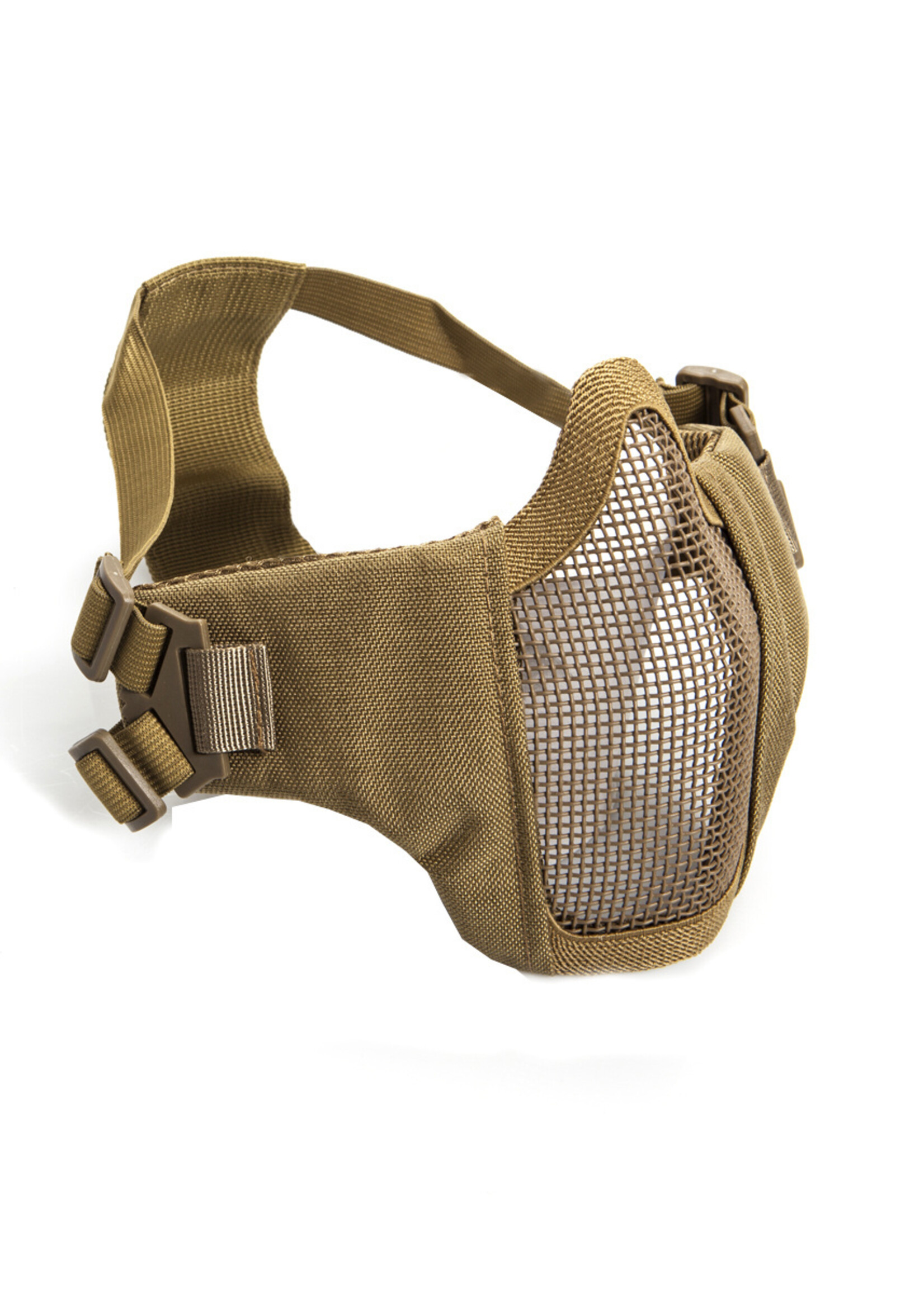 Strike Systems Nylon / Mesh Face Mask With Cheek Pads (Tan)
