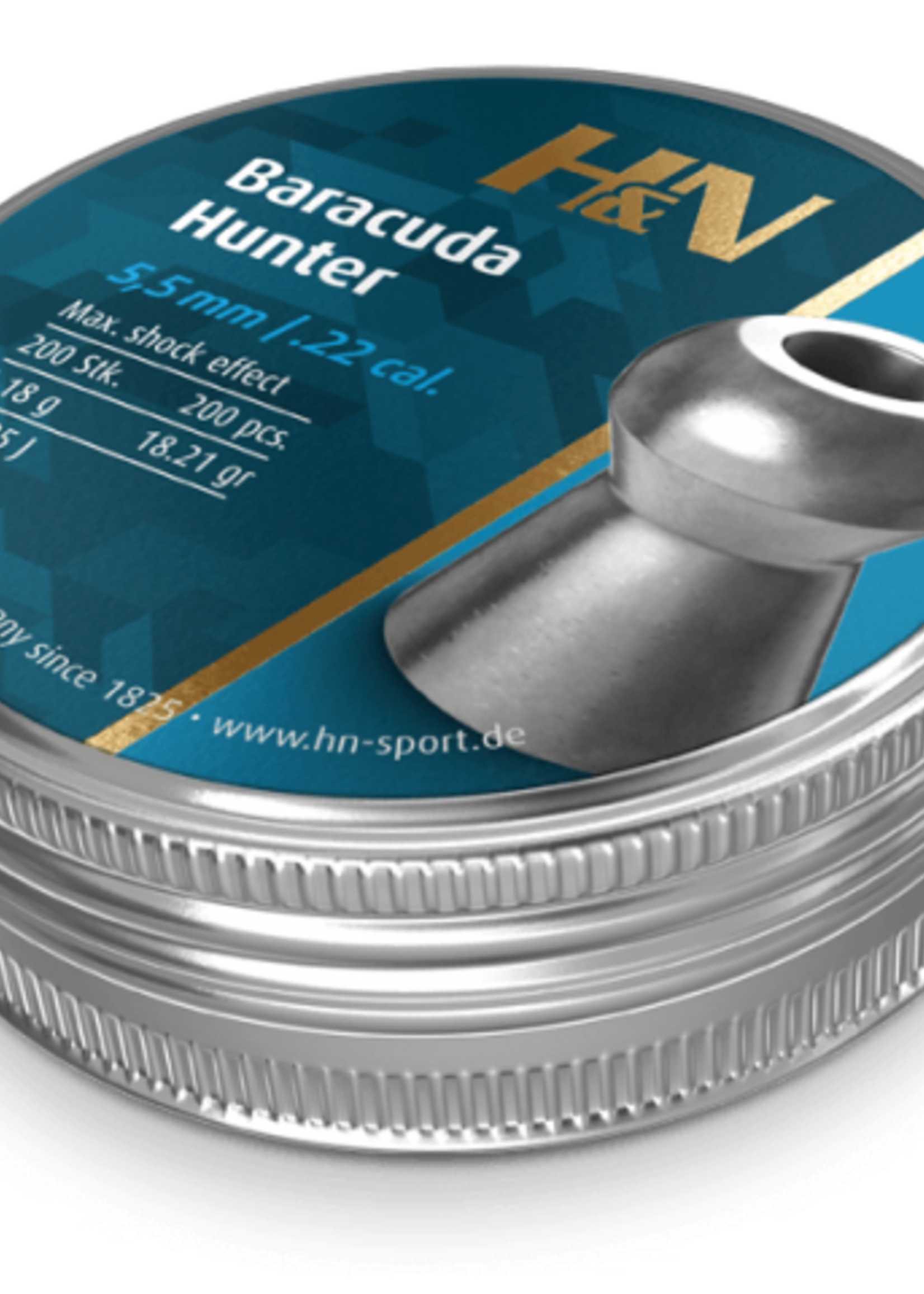 H&N Baracuda Hunter 5.5mm Pellets 200pcs (1.18g)