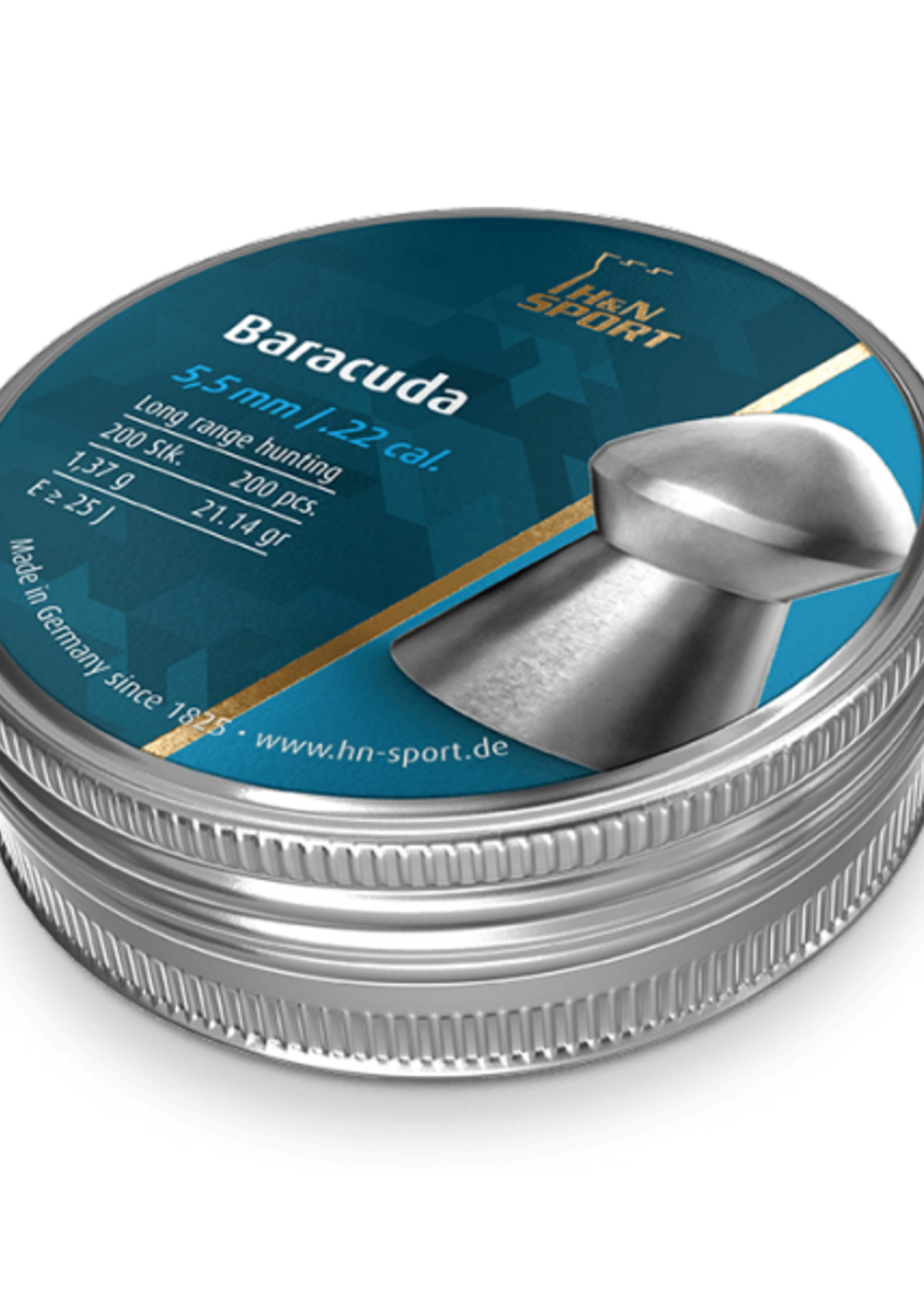 H&N Baracuda 5.5mm Pellets 200pcs (1.37g)