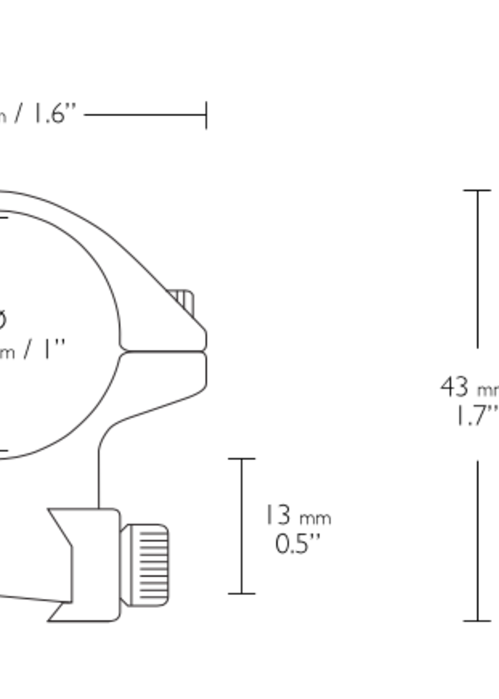 HAWKE Match Mount 2 Piece 25.4 mm AIRGUN  (Medium)