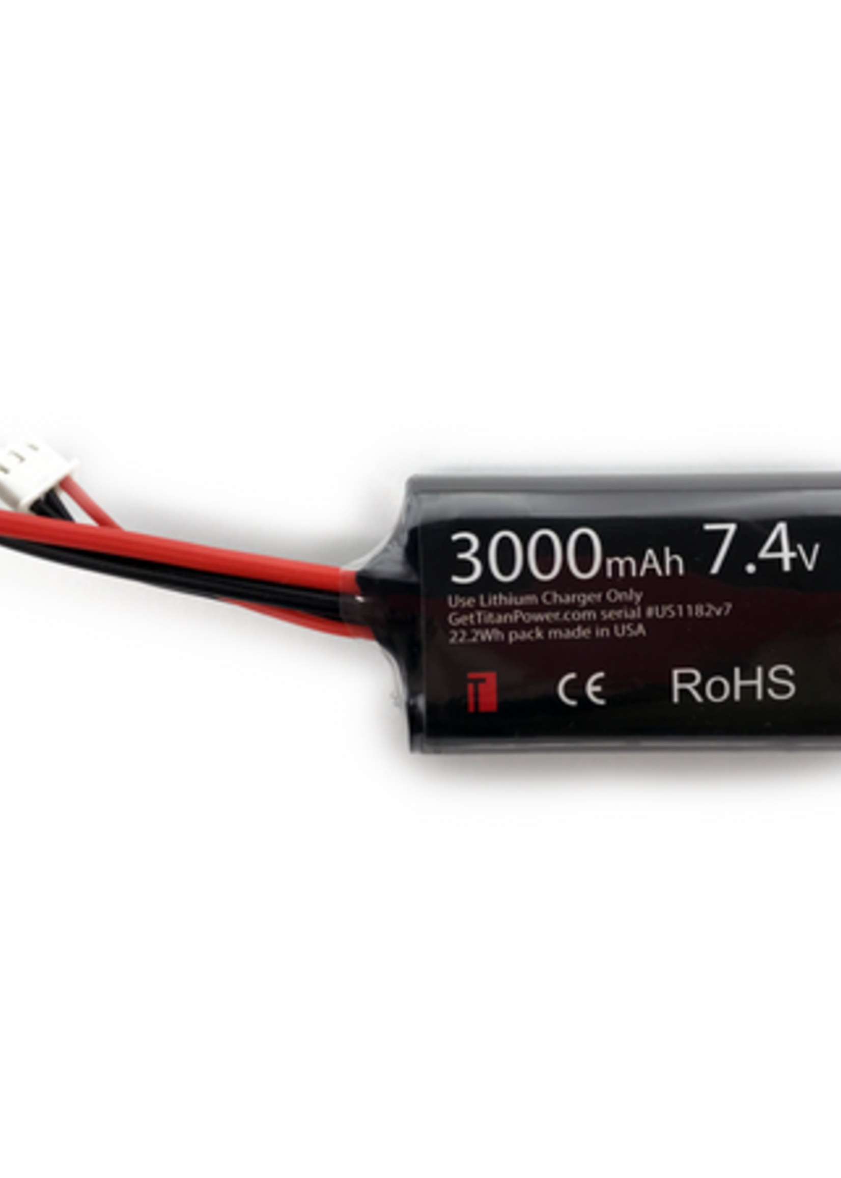Titan Power 7.4V 3000mAh Li-Ion Battery (Mini Type - Tamiya)
