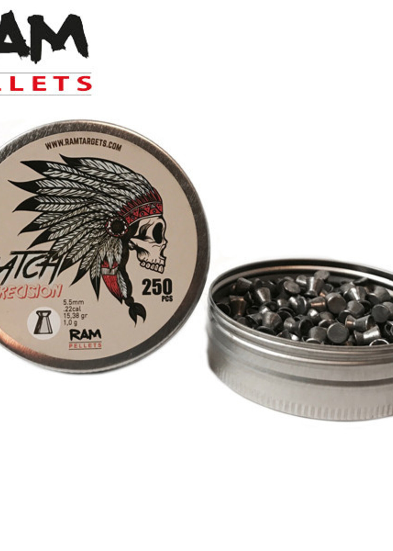 RAM Match Precision 5.5mm Pellets 250pcs (0,53g)
