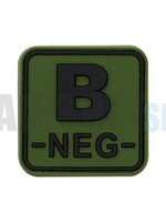 JTG Bloodtype Square PVC Patch B NEG (Forest)